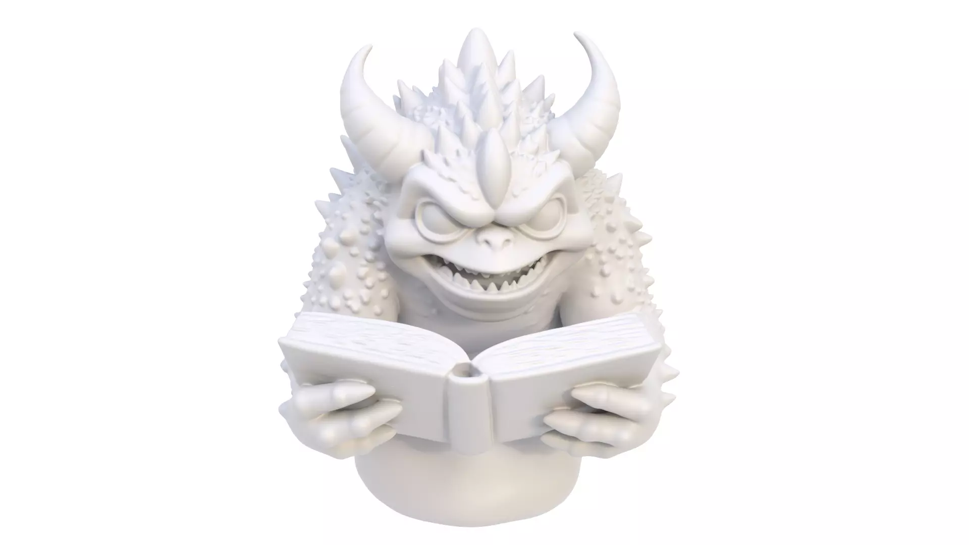 Monster with book 3D model_8