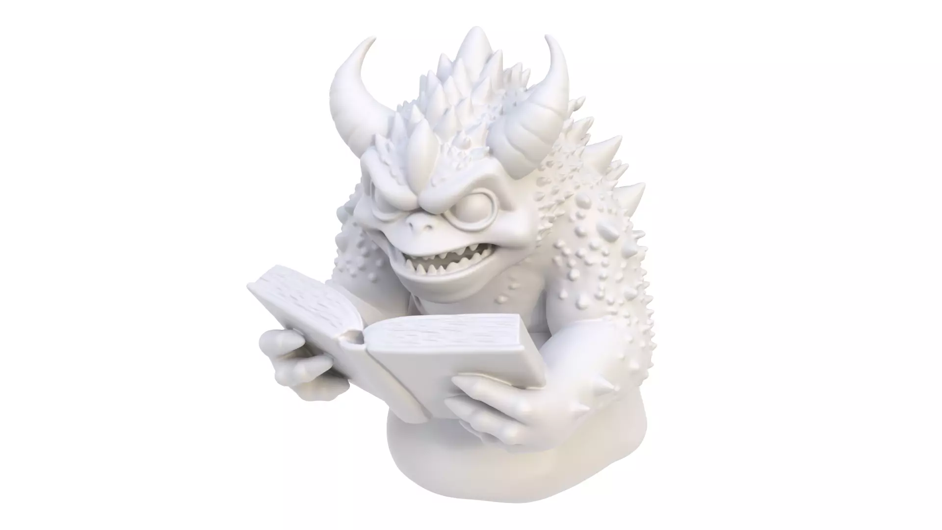 Monster with book 3D model_0