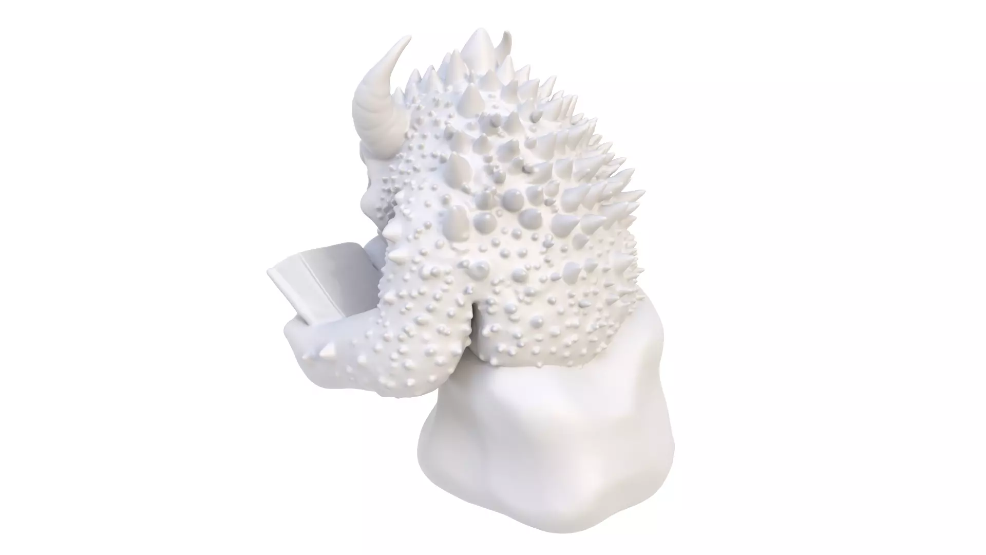 Monster with book 3D model_4