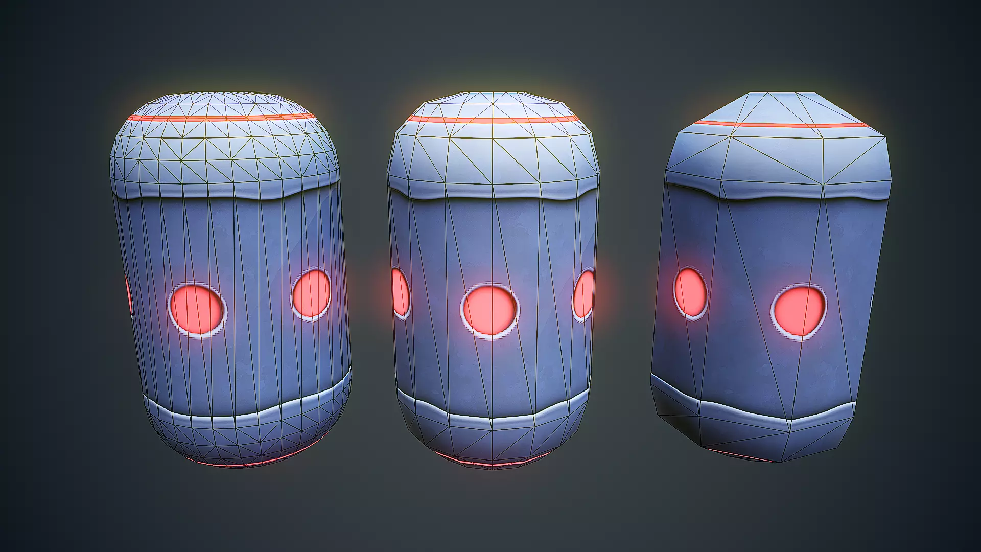 Stylized Sci Fi Grenade - Game Ready Low-poly 3D model_26