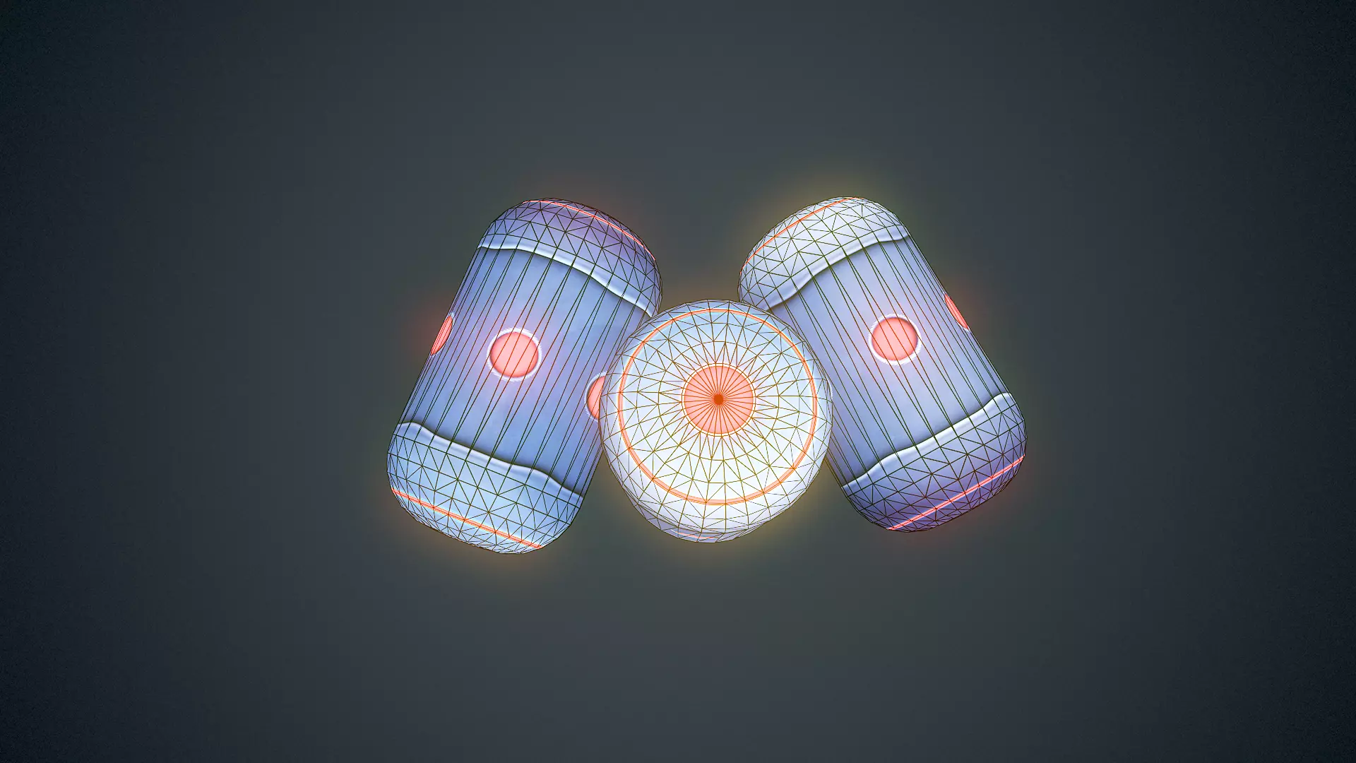 Stylized Sci Fi Grenade - Game Ready Low-poly 3D model_9