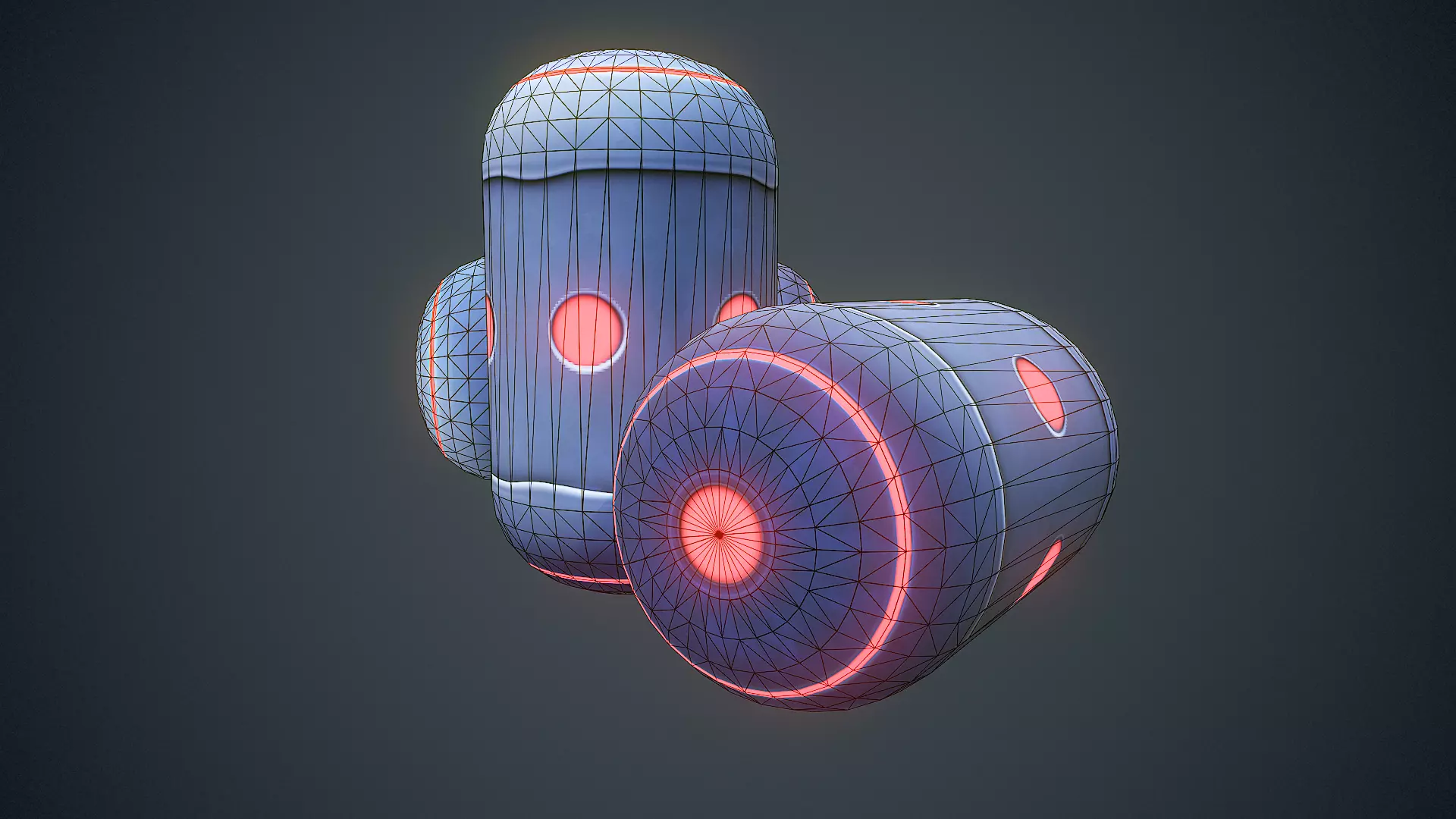Stylized Sci Fi Grenade - Game Ready Low-poly 3D model_10