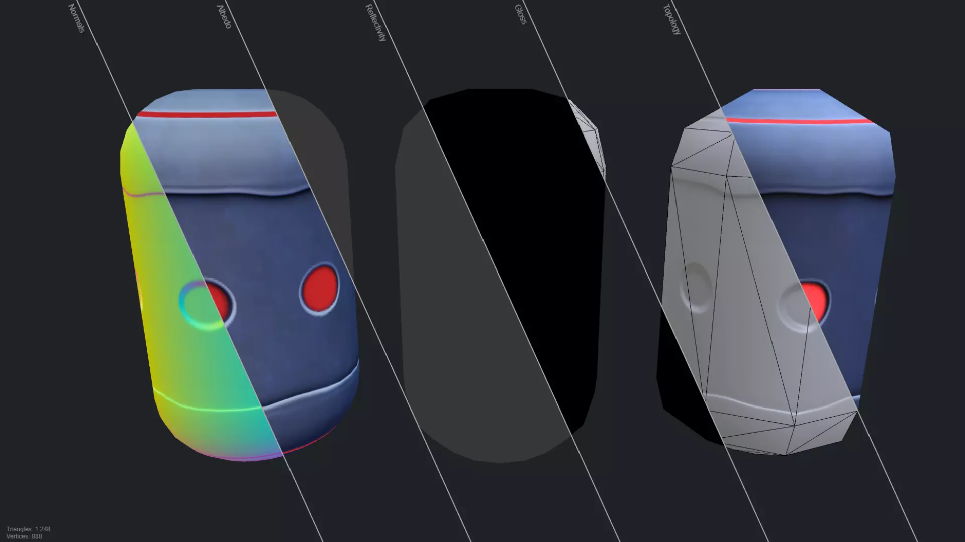 Stylized Sci Fi Grenade - Game Ready Low-poly 3D model_27