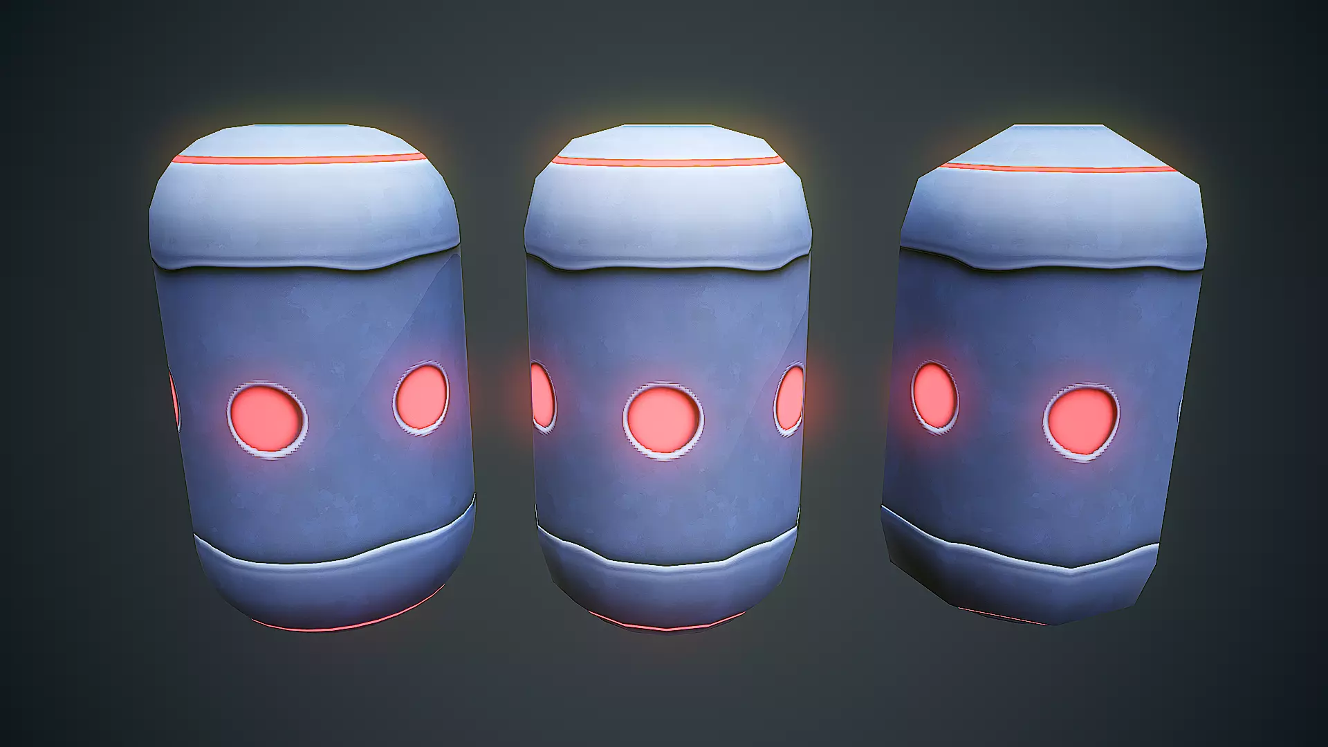 Stylized Sci Fi Grenade - Game Ready Low-poly 3D model_25