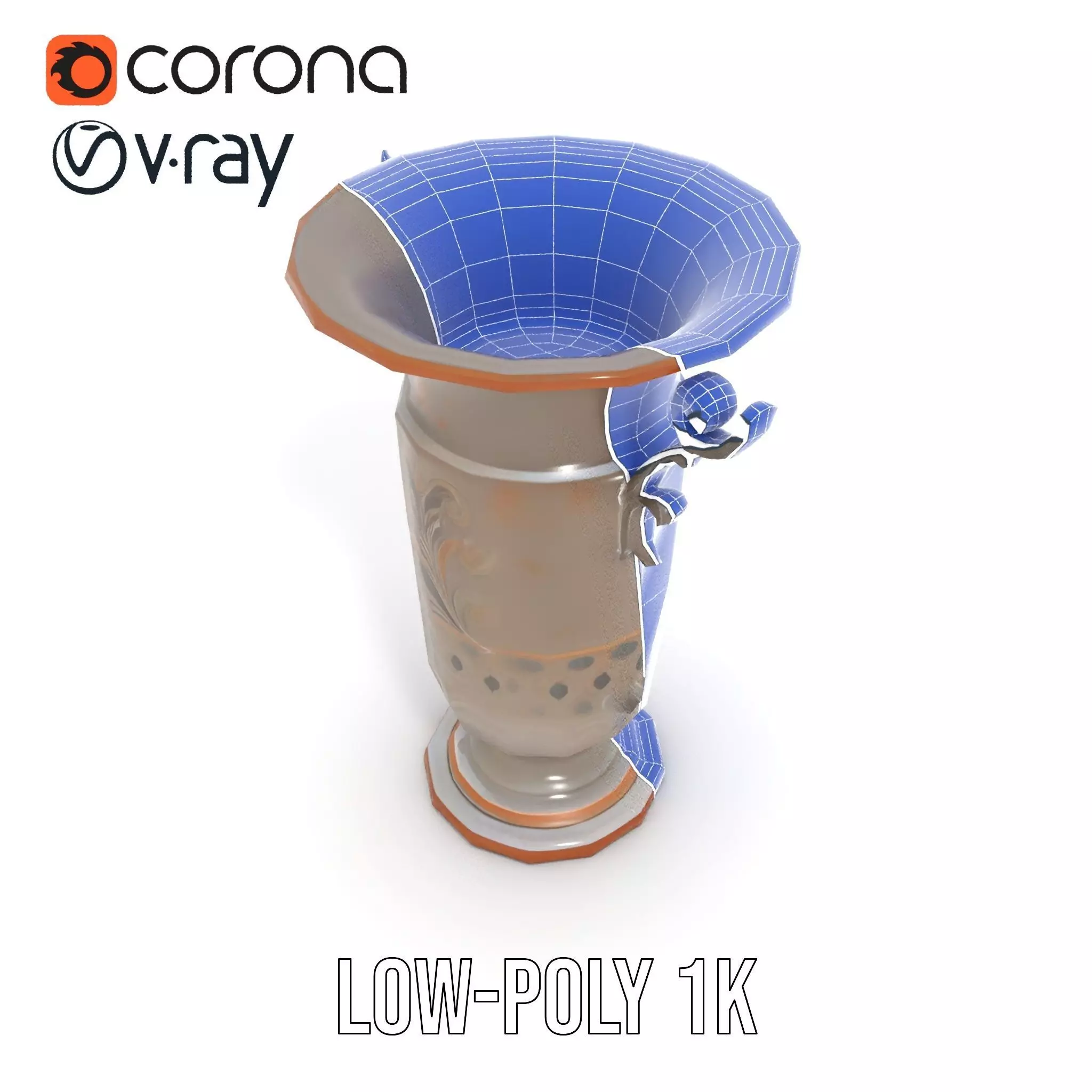 Vintage Bronze Vase model pack Low-poly 3D model_28