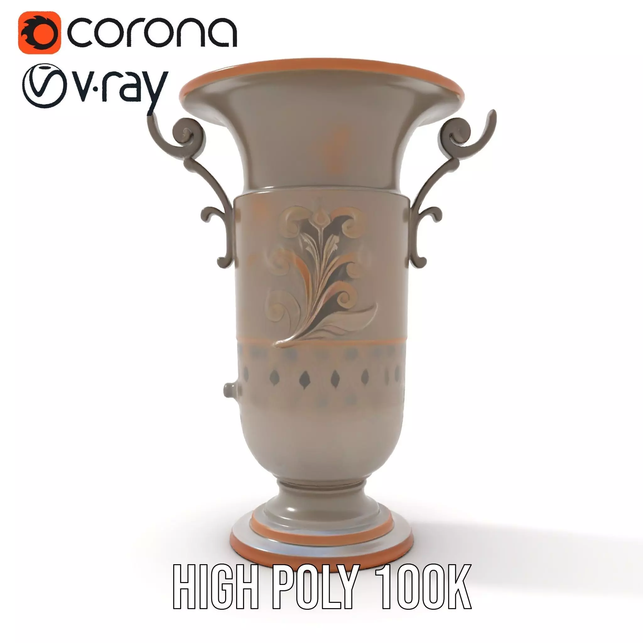 Vintage Bronze Vase model pack Low-poly 3D model_18