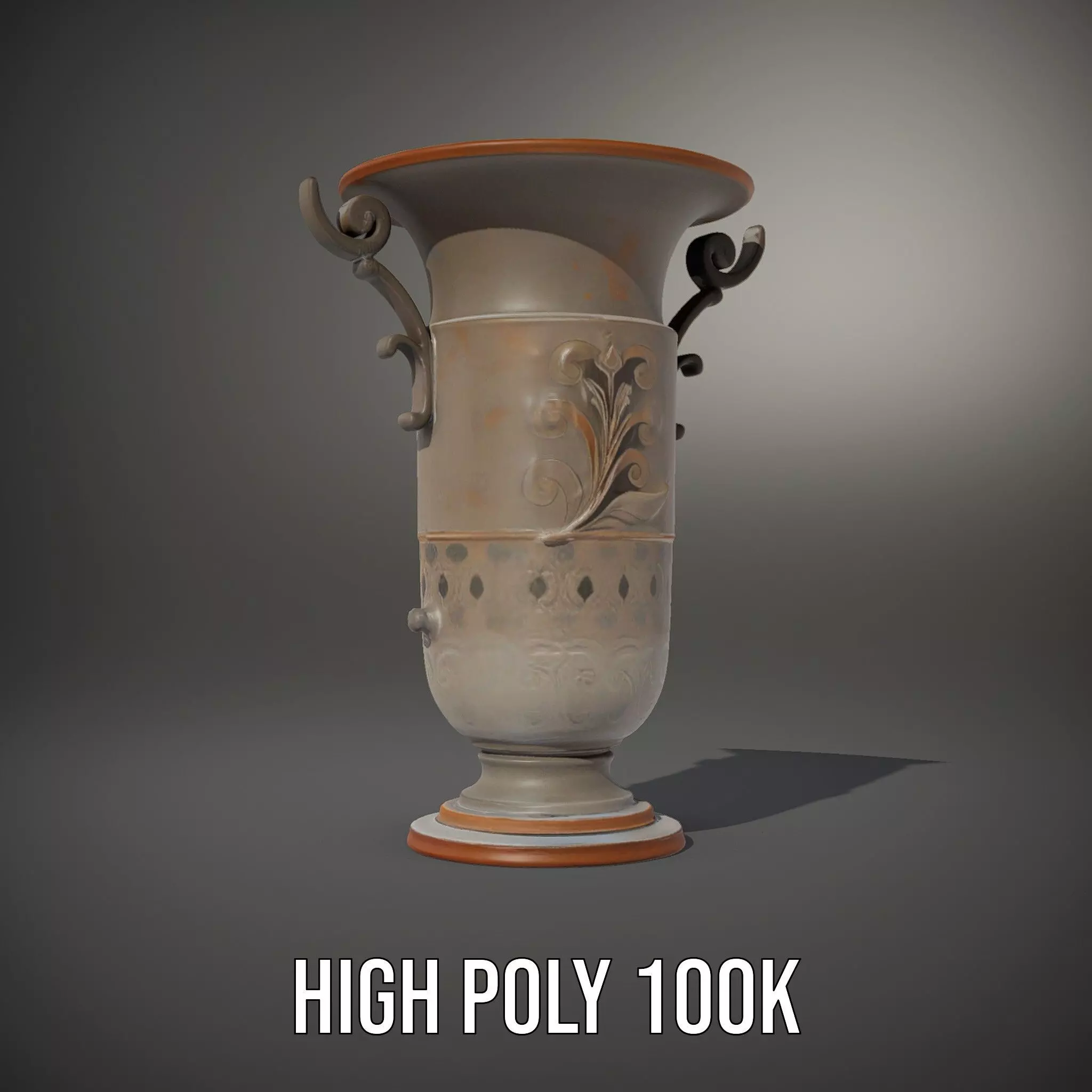 Vintage Bronze Vase model pack Low-poly 3D model_10