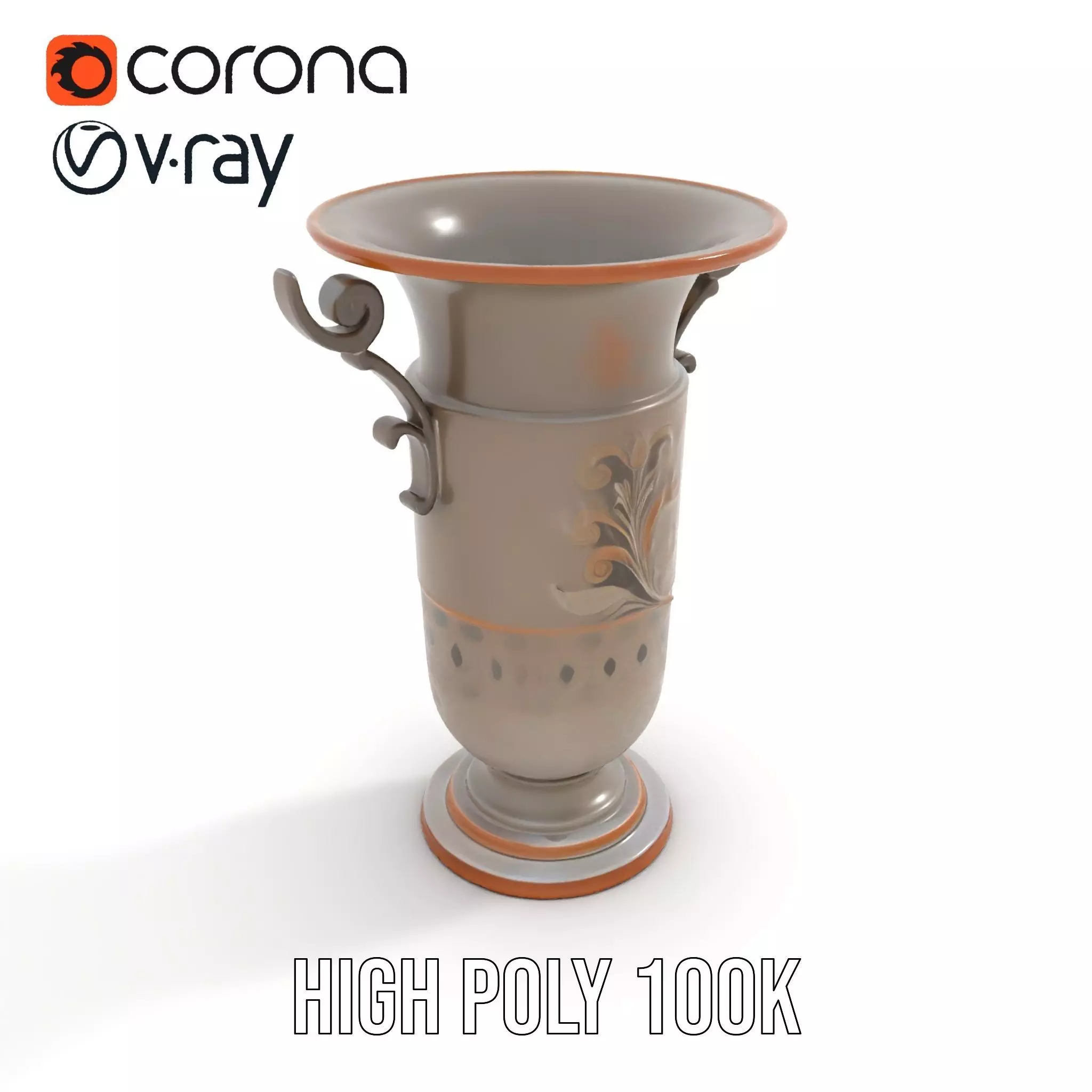 Vintage Bronze Vase model pack Low-poly 3D model_23