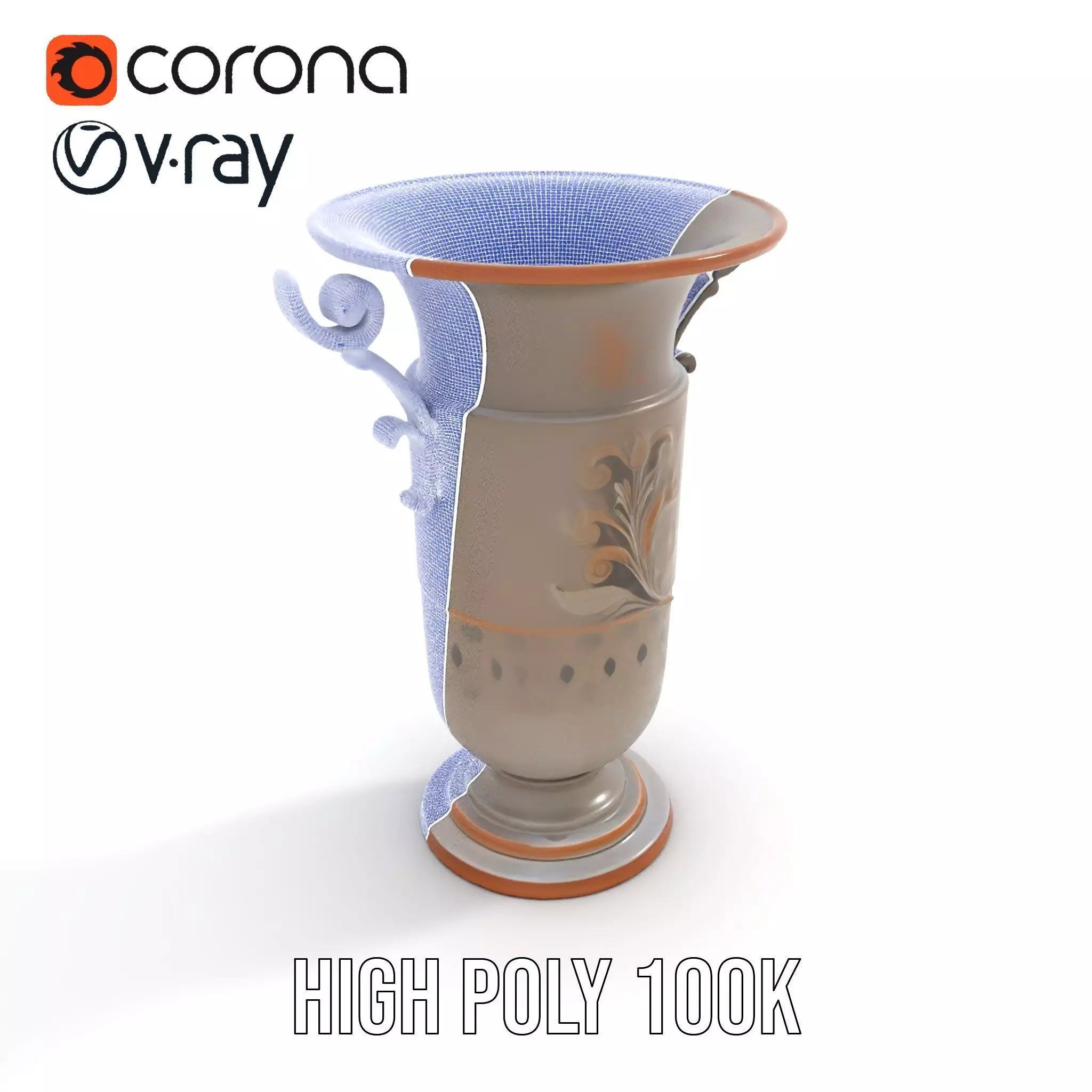 Vintage Bronze Vase model pack Low-poly 3D model_32