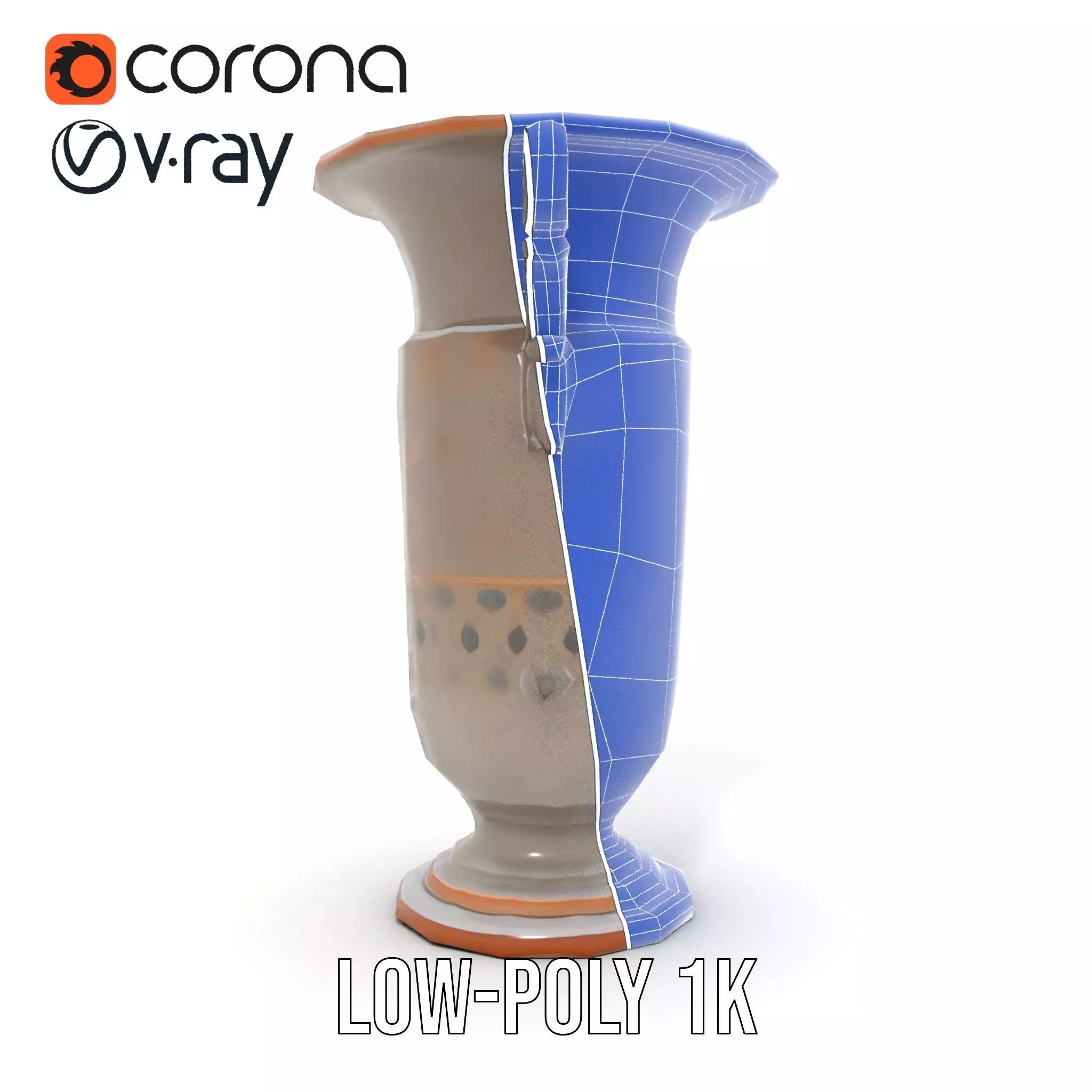 Vintage Bronze Vase model pack Low-poly 3D model_30