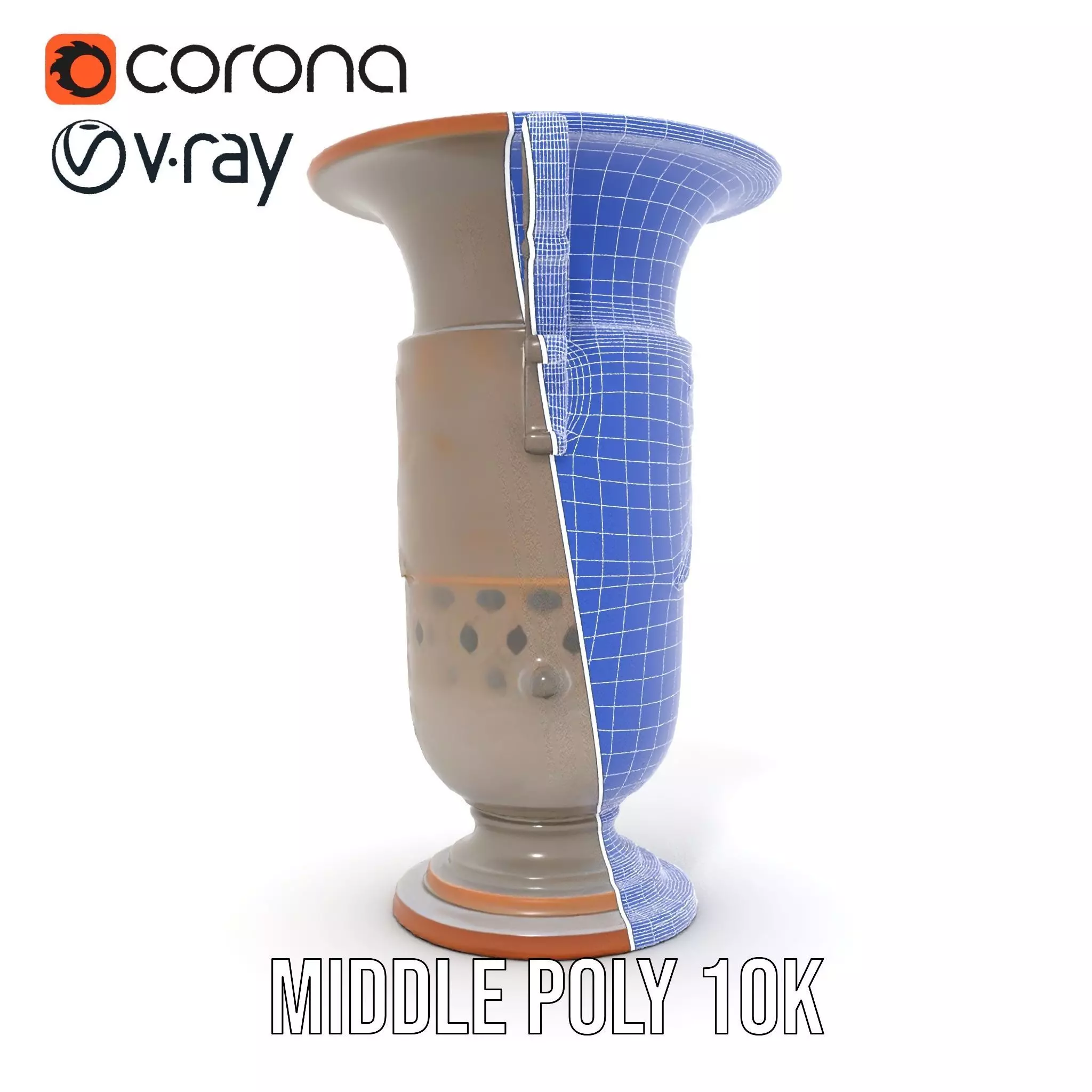 Vintage Bronze Vase model pack Low-poly 3D model_29