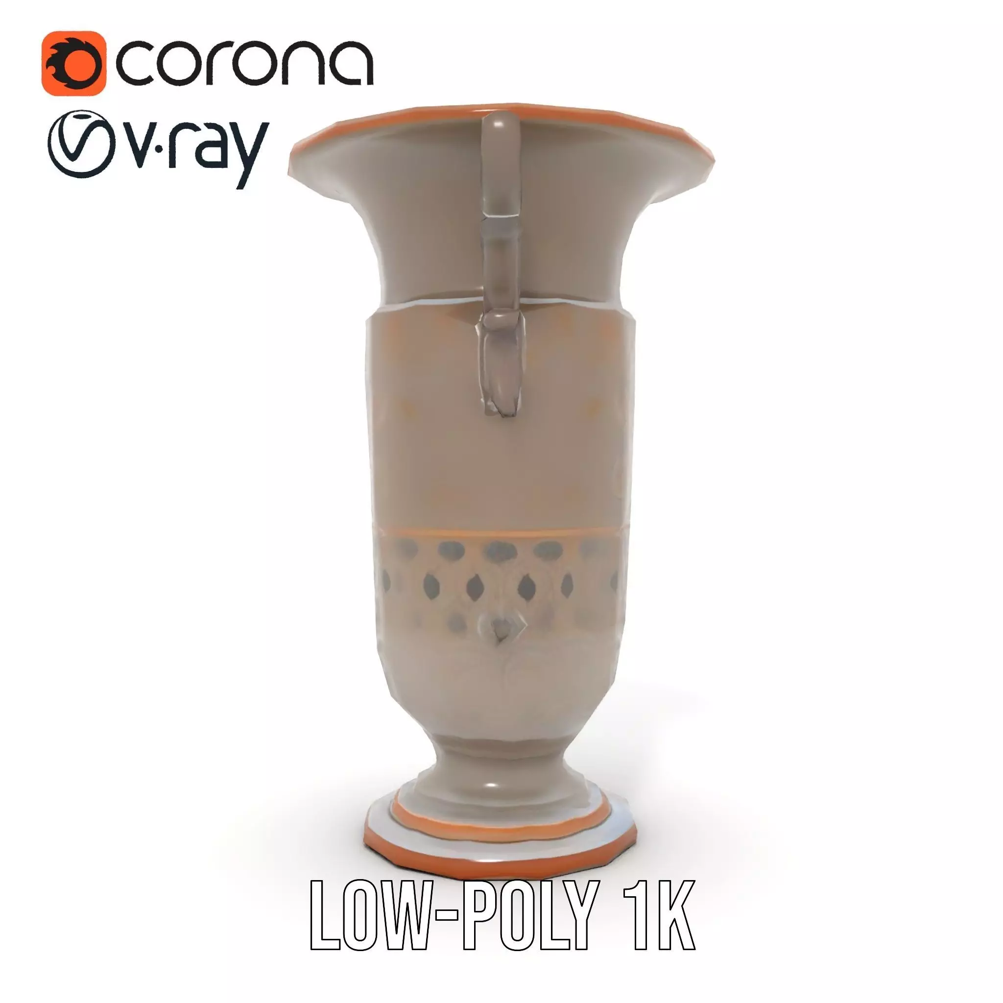 Vintage Bronze Vase model pack Low-poly 3D model_25
