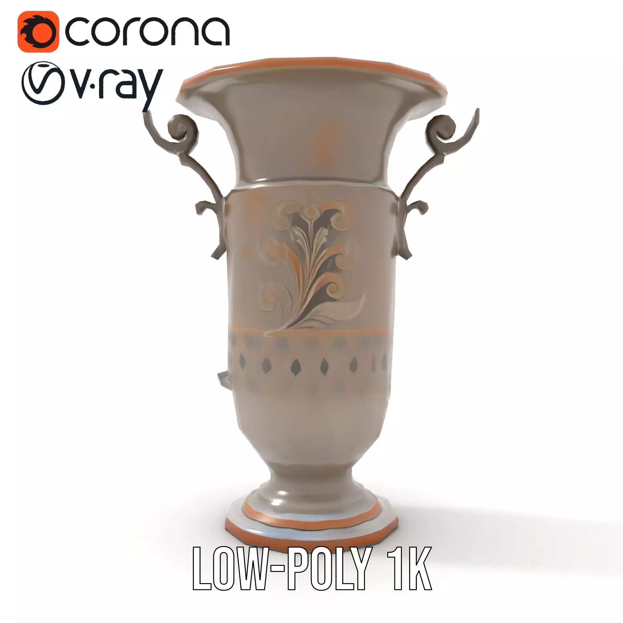 Vintage Bronze Vase model pack Low-poly 3D model_20