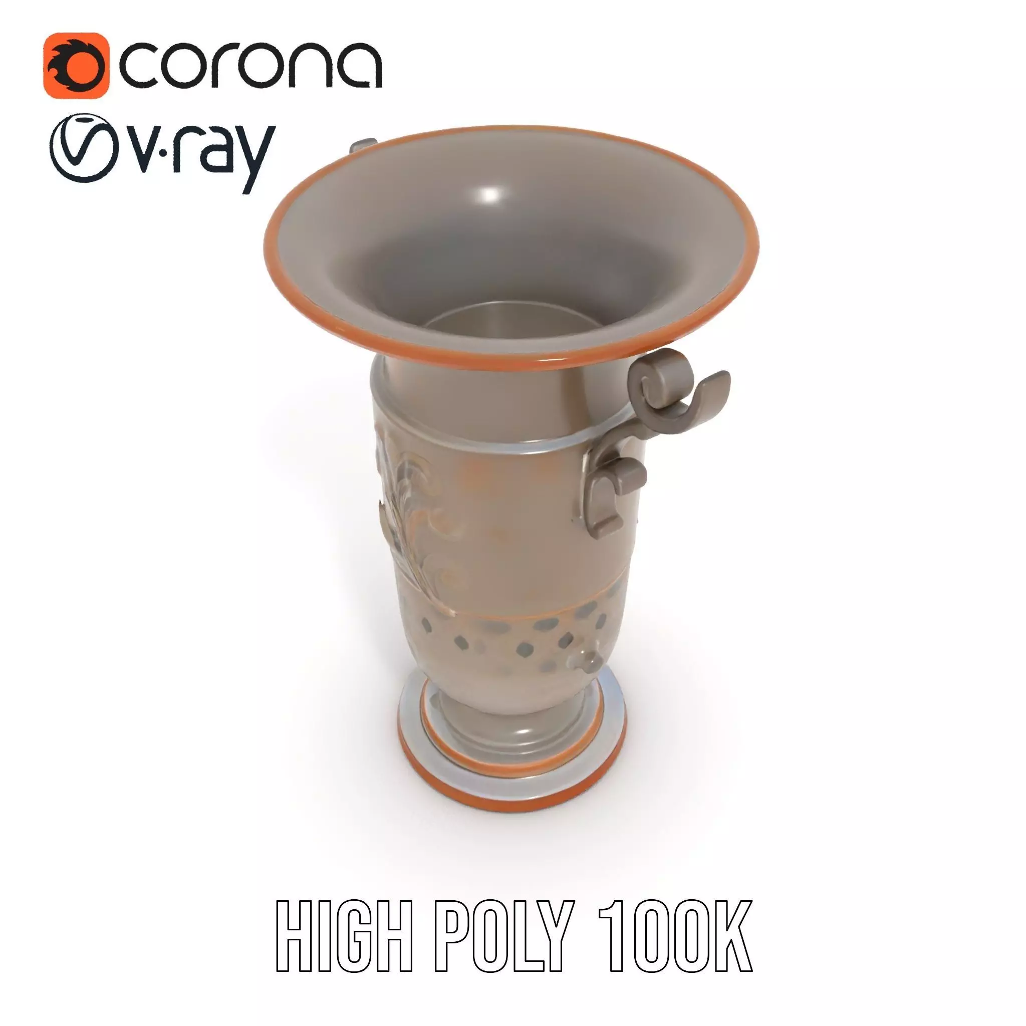 Vintage Bronze Vase model pack Low-poly 3D model_15