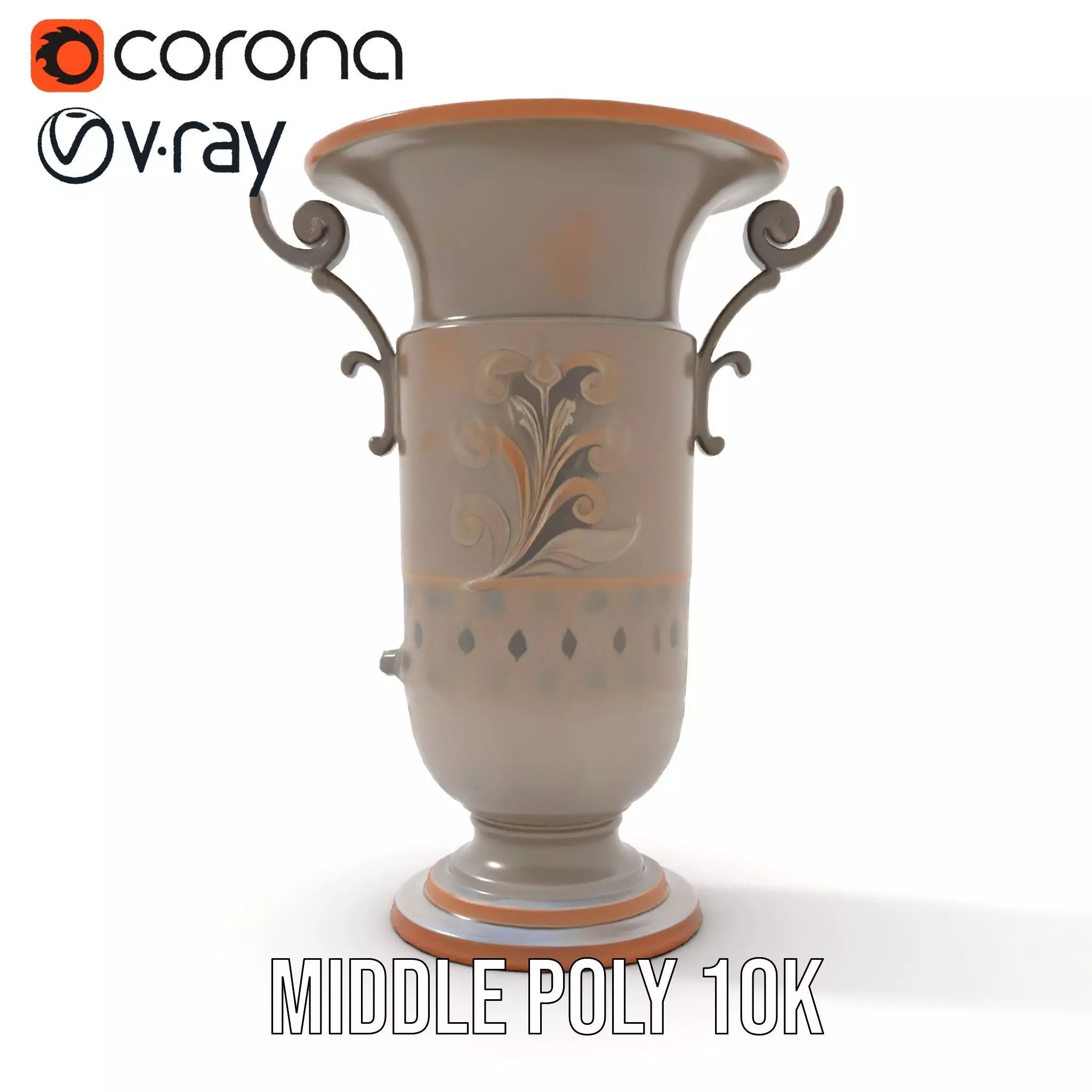 Vintage Bronze Vase model pack Low-poly 3D model_16