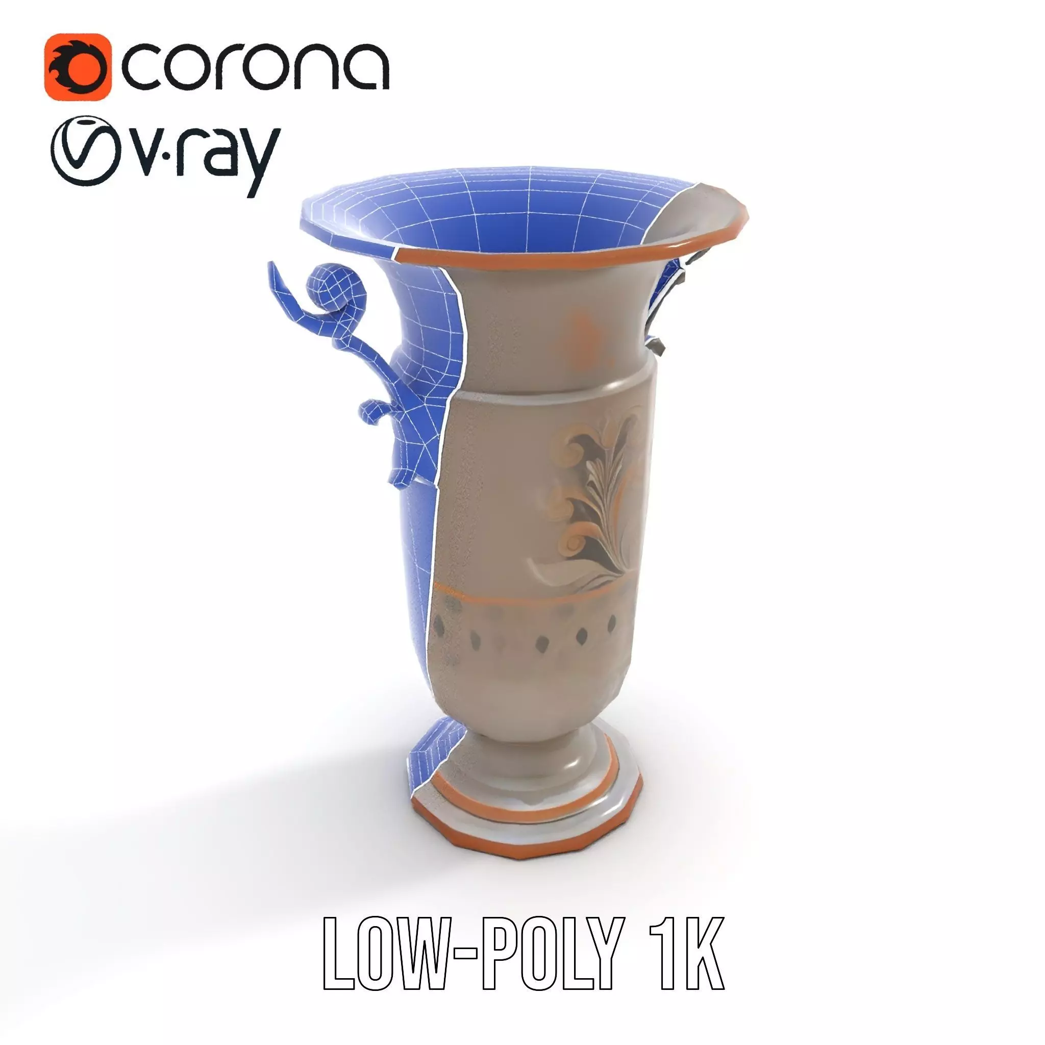 Vintage Bronze Vase model pack Low-poly 3D model_17