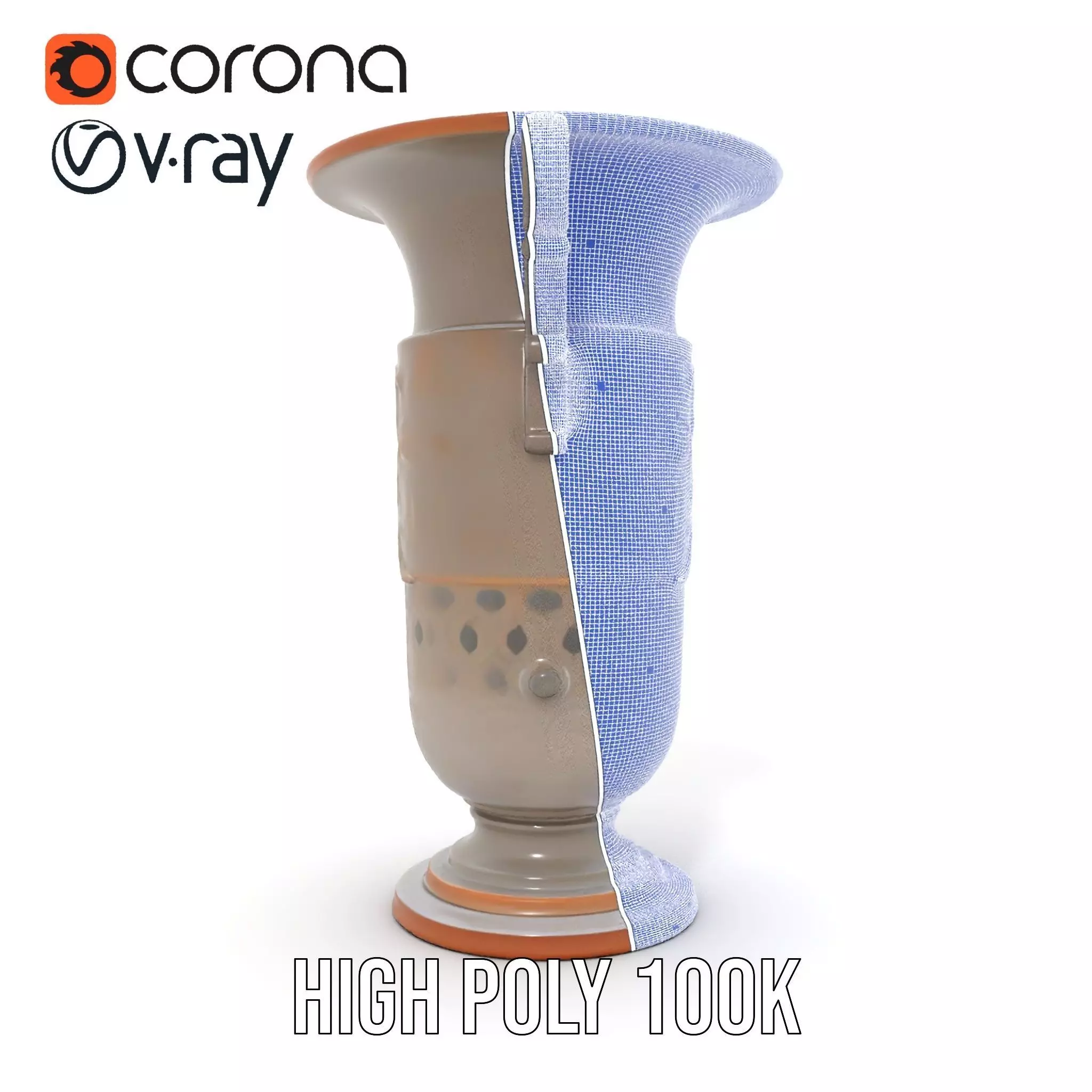 Vintage Bronze Vase model pack Low-poly 3D model_34