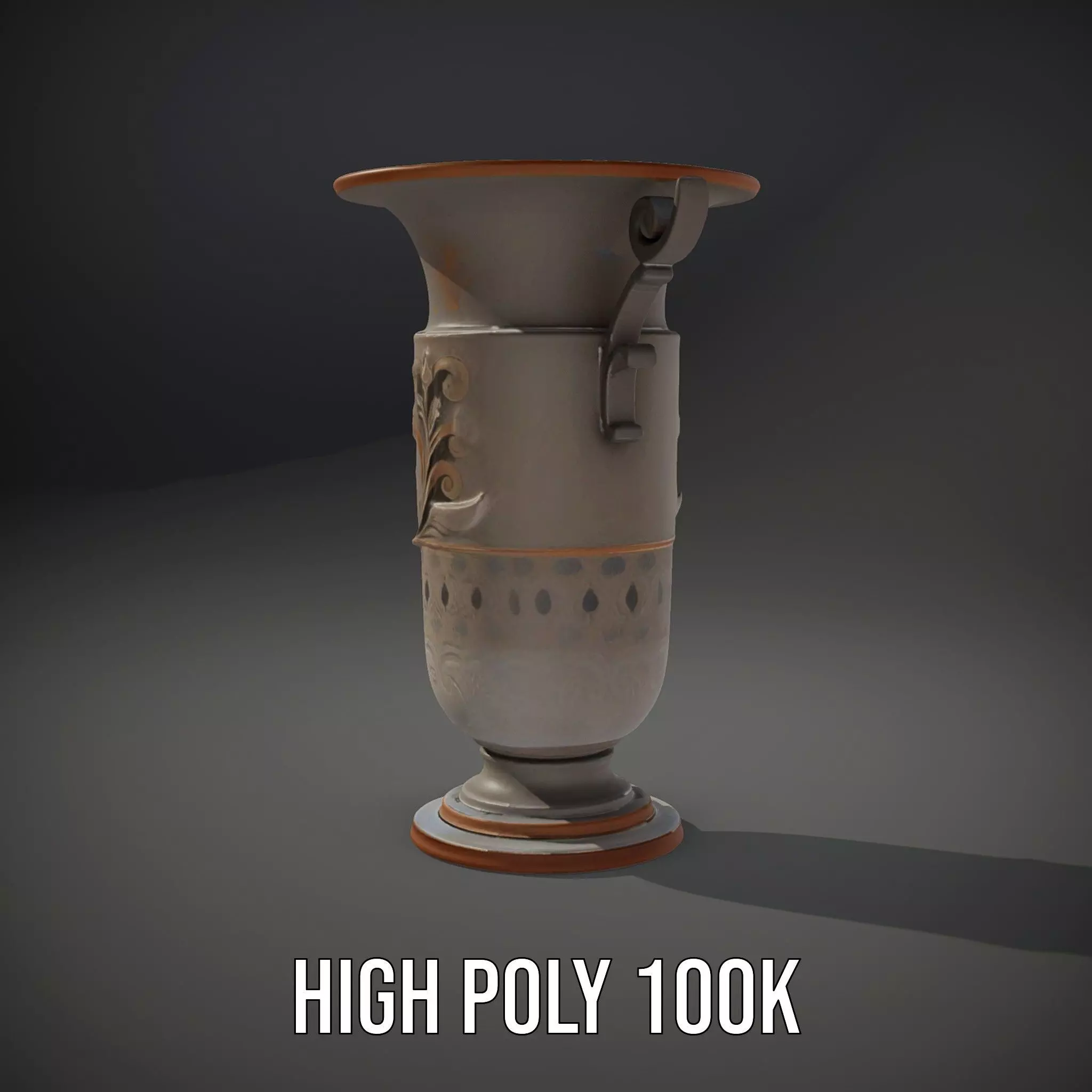Vintage Bronze Vase model pack Low-poly 3D model_8