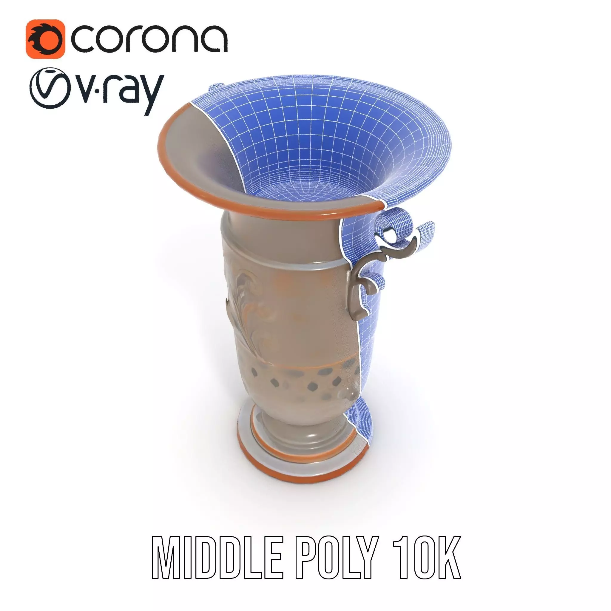 Vintage Bronze Vase model pack Low-poly 3D model_24