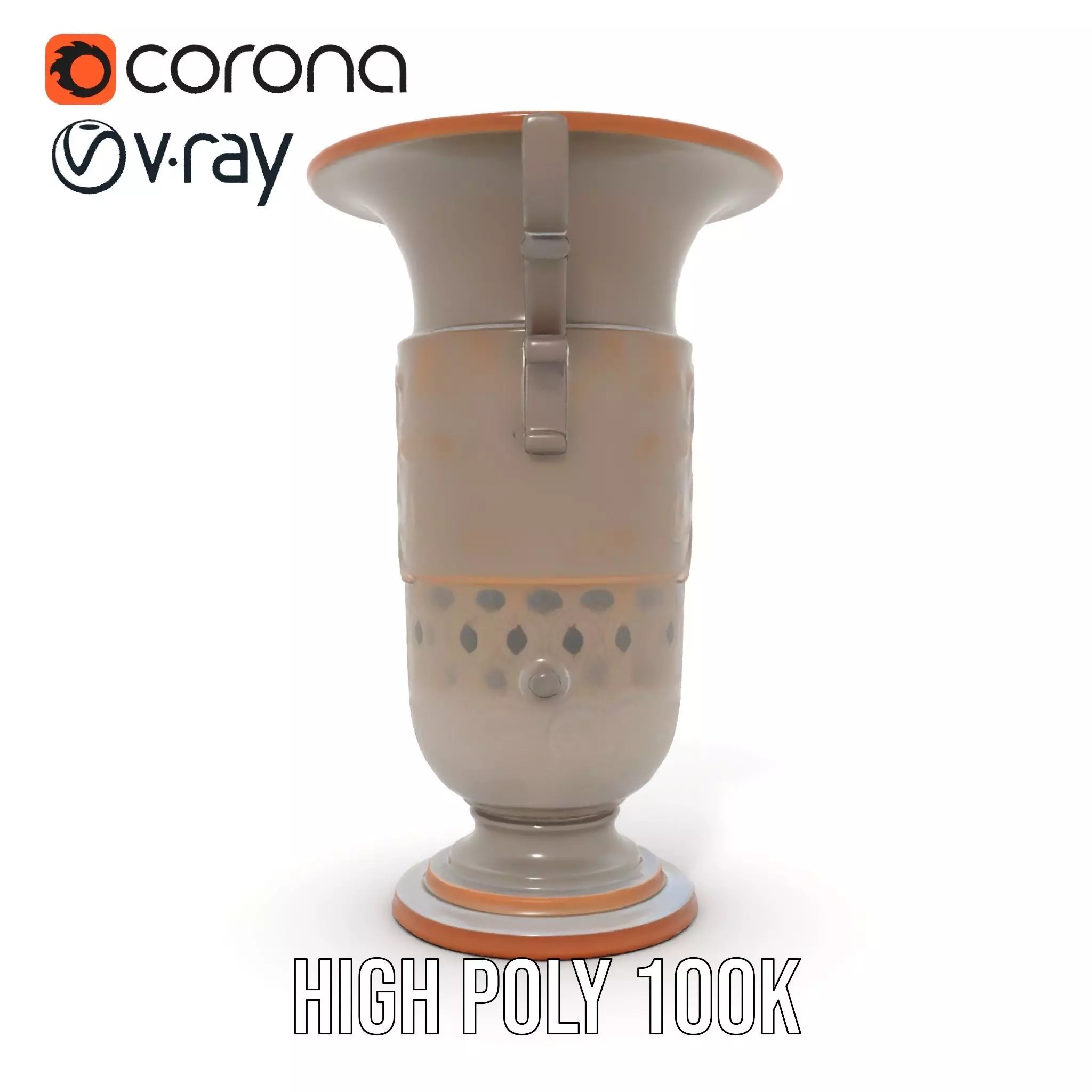 Vintage Bronze Vase model pack Low-poly 3D model_33