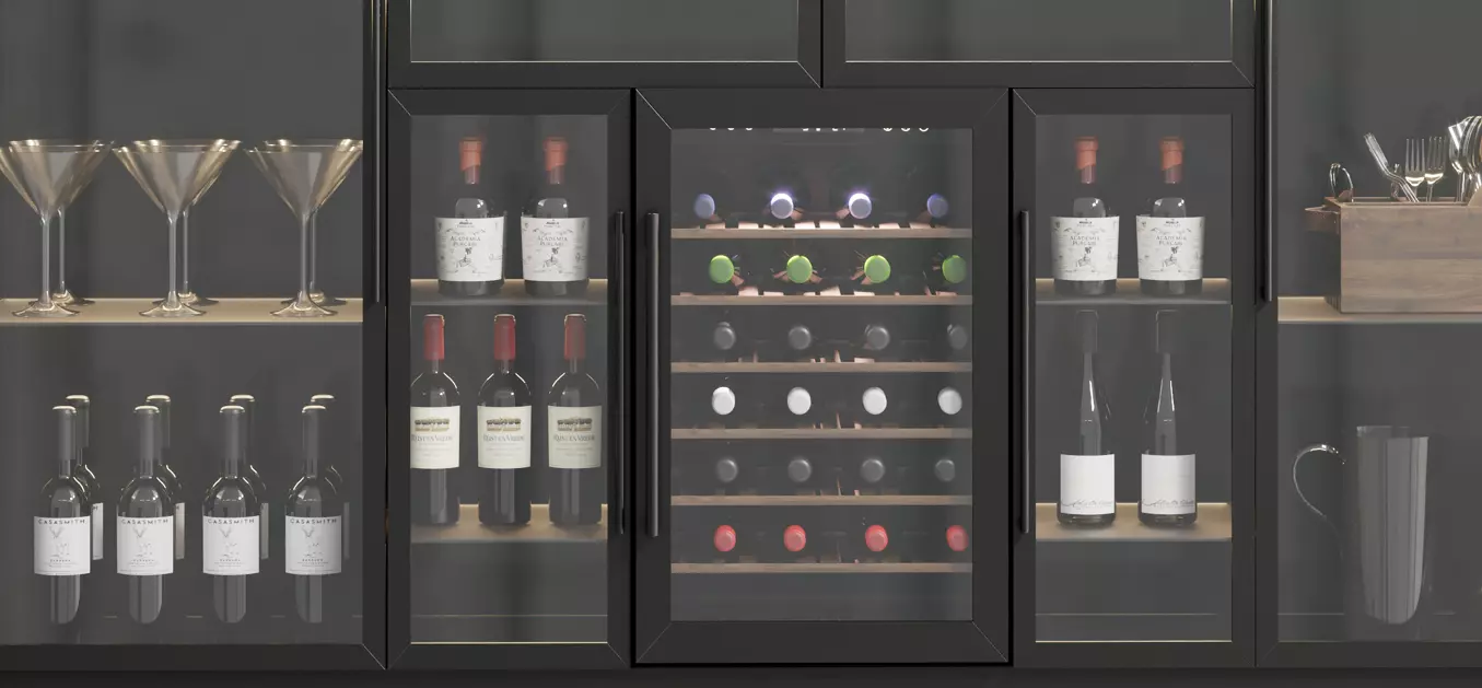 Wine cabinet with Wine Bar in a restaurant and home 11 3D model_8