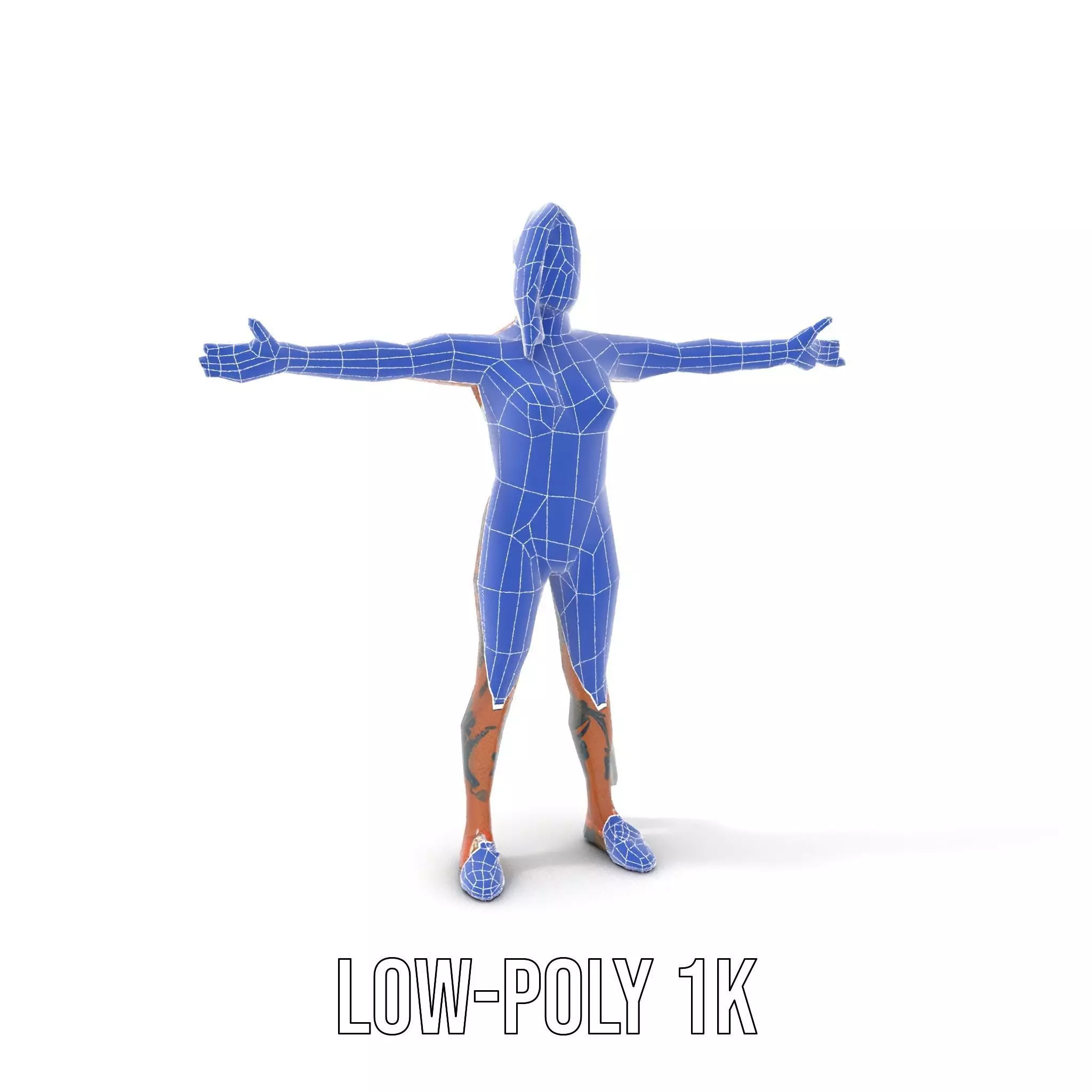 Futuristic Tattooed Model model pack Low-poly 3D model_16