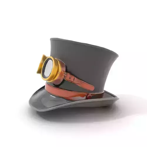 Elegant Steampunk Top Hat model pack Low-poly 3D model