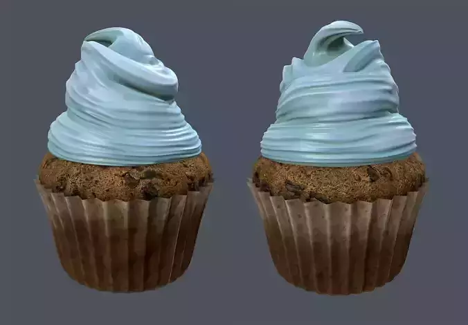 Cupcake two cupcakes with frosting