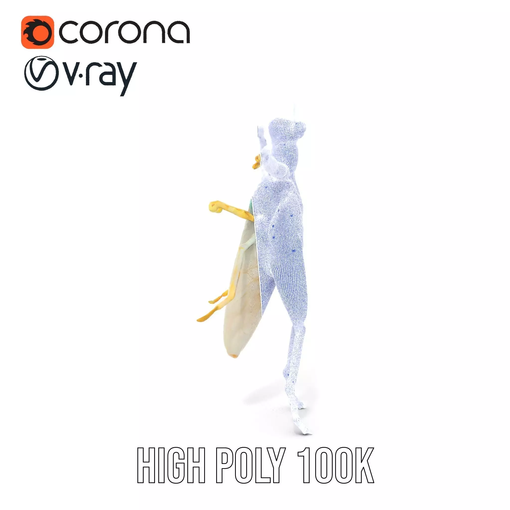 Iridescent Mantis model pack Low-poly 3D model_34