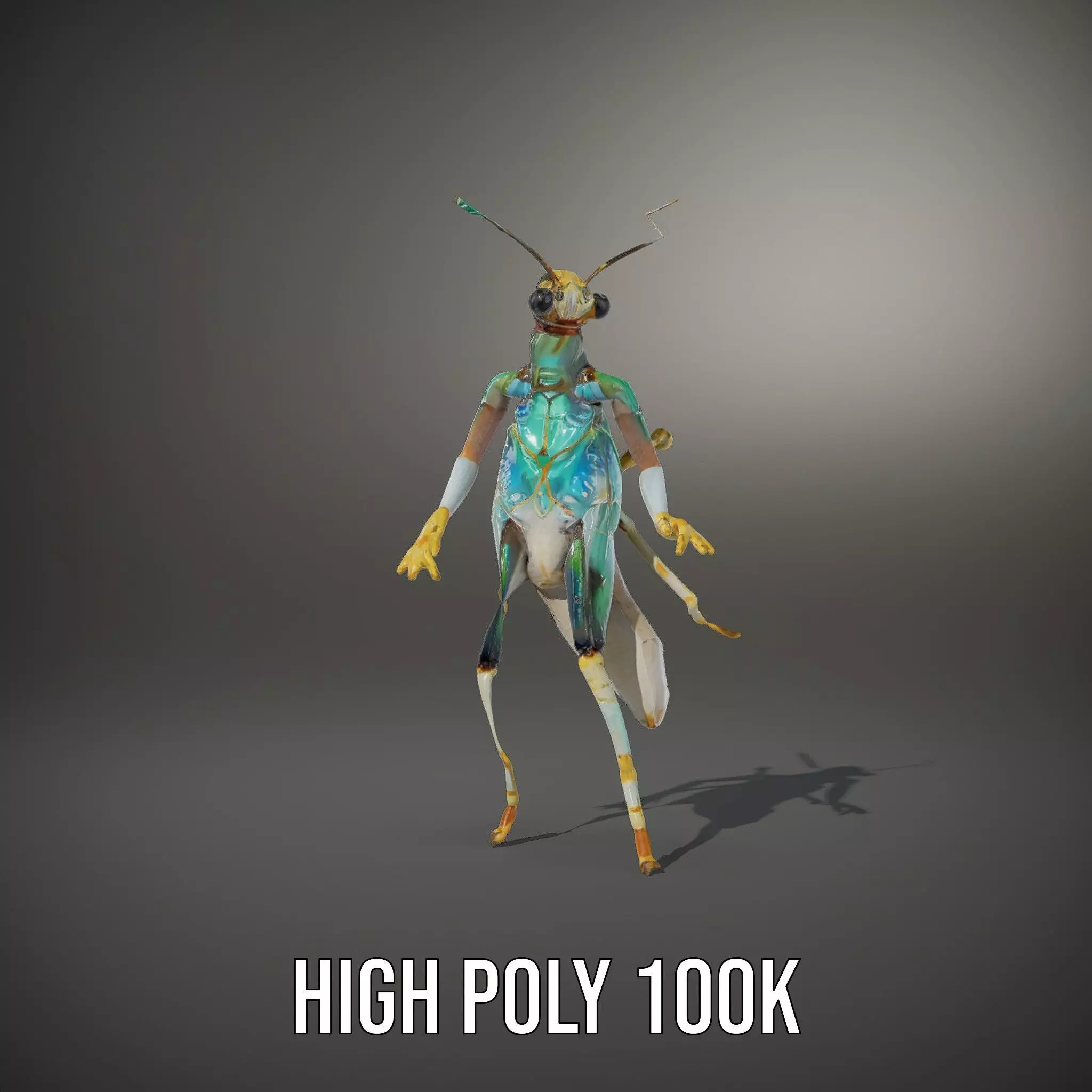 Iridescent Mantis model pack Low-poly 3D model_8