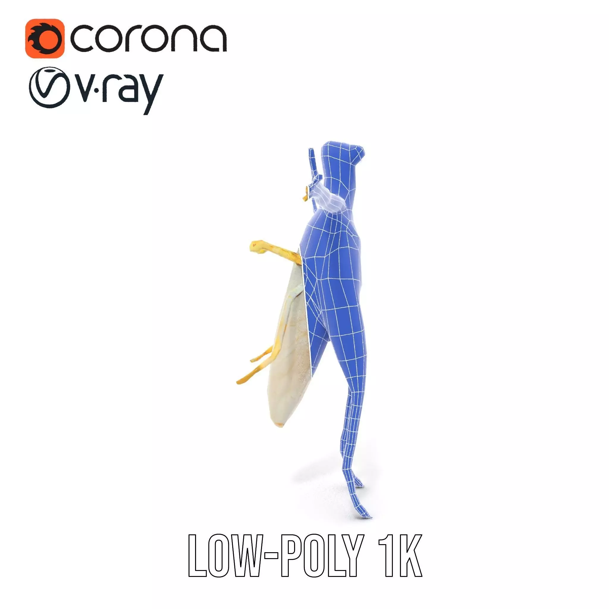 Iridescent Mantis model pack Low-poly 3D model_17