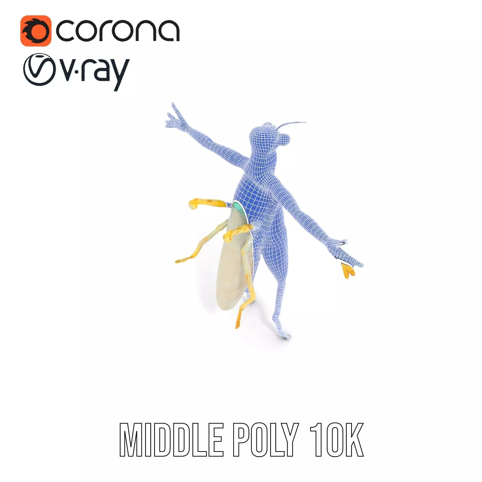 Iridescent Mantis model pack Low-poly 3D model_13