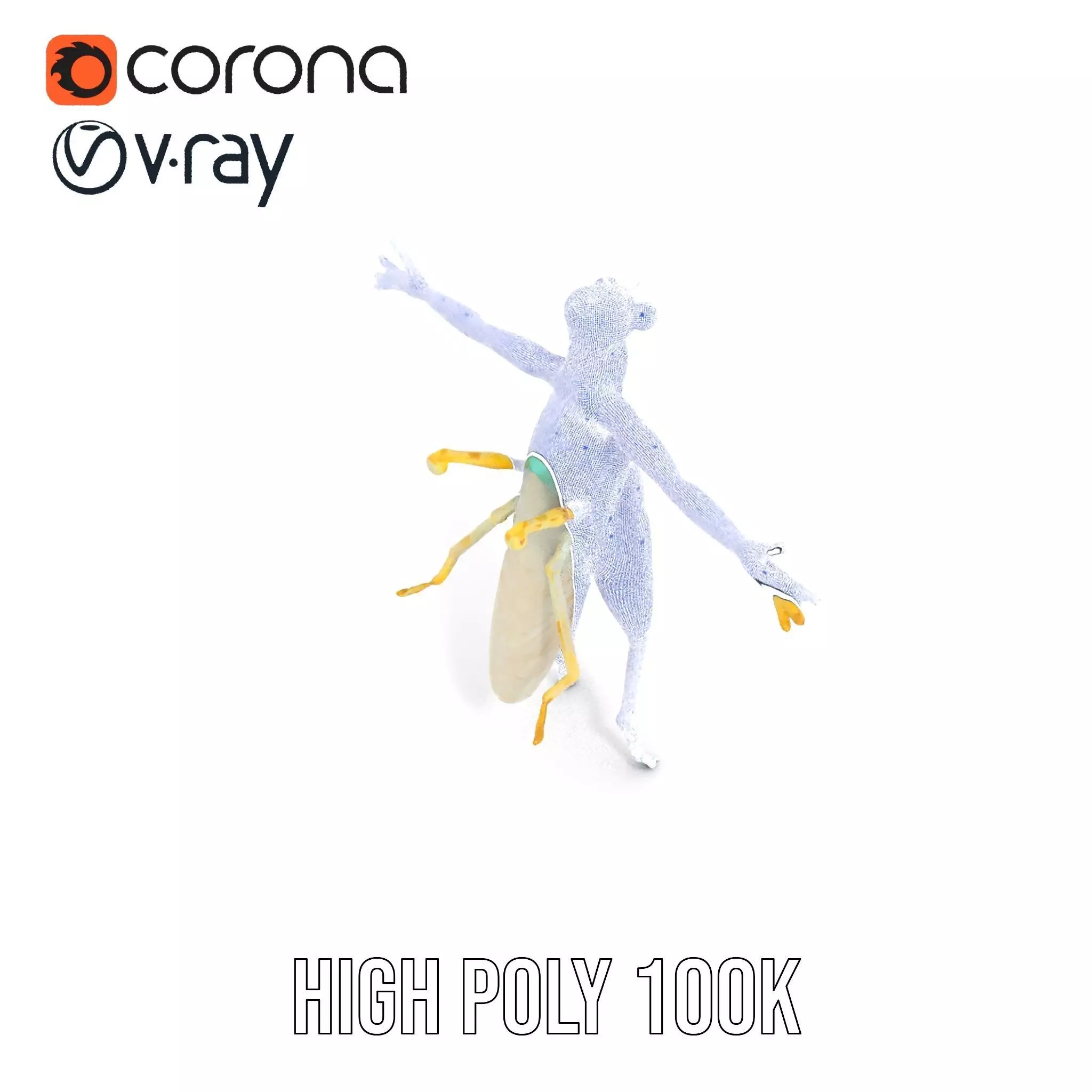 Iridescent Mantis model pack Low-poly 3D model_26