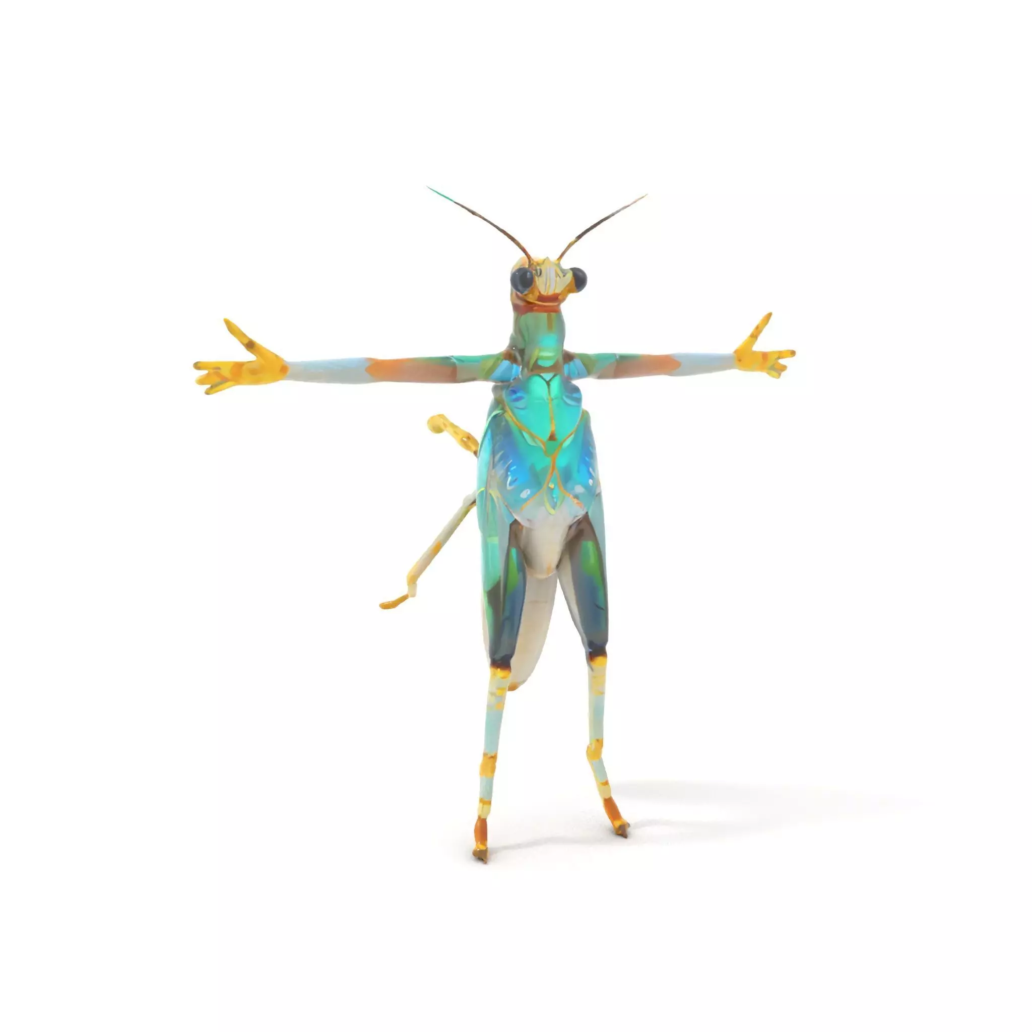 Iridescent Mantis model pack Low-poly 3D model_0