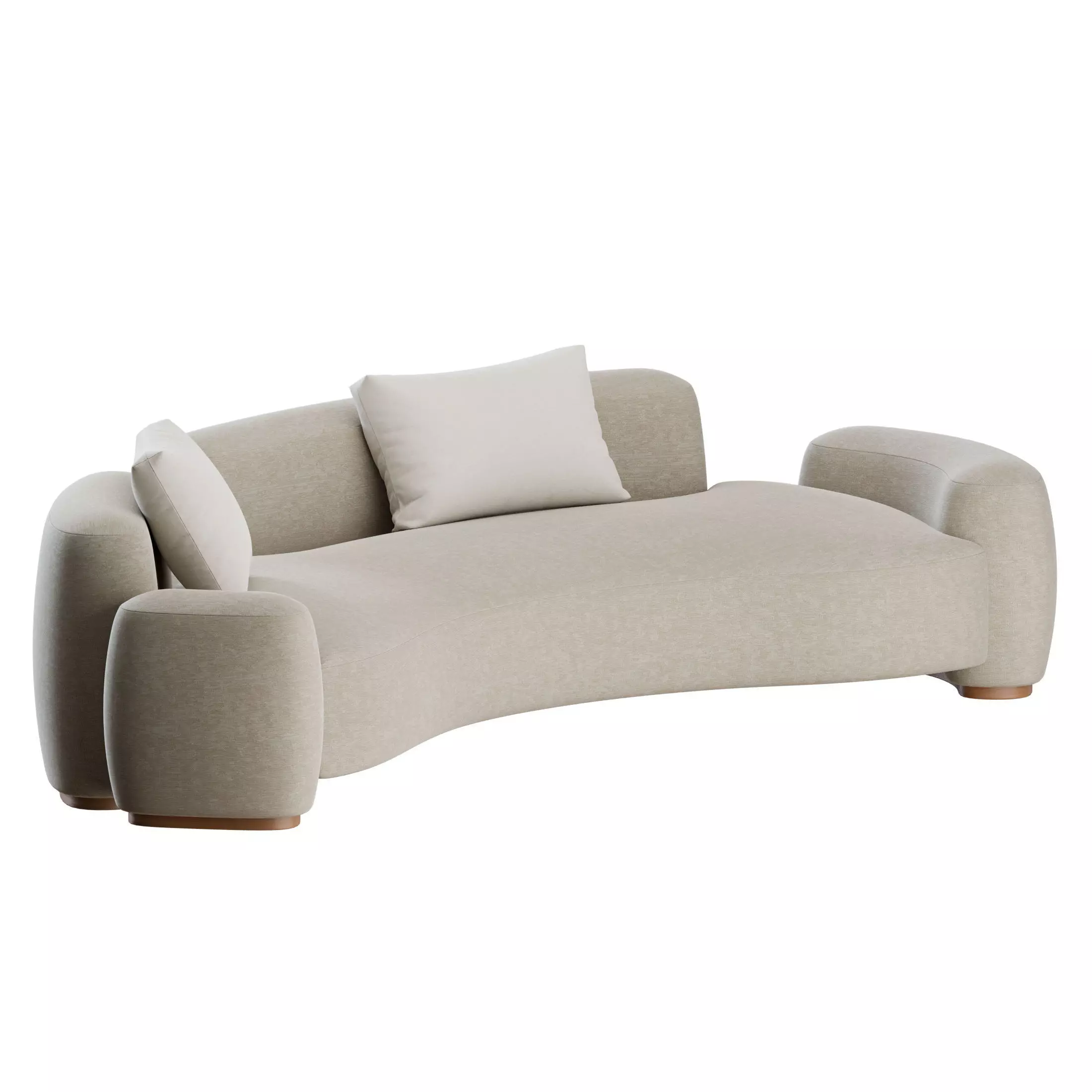 Baba Curved Sofa by Gisbert Poppler 3D model_0