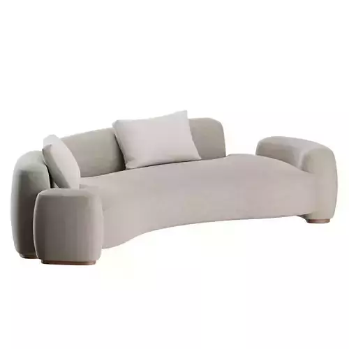 Baba Curved Sofa by Gisbert Poppler