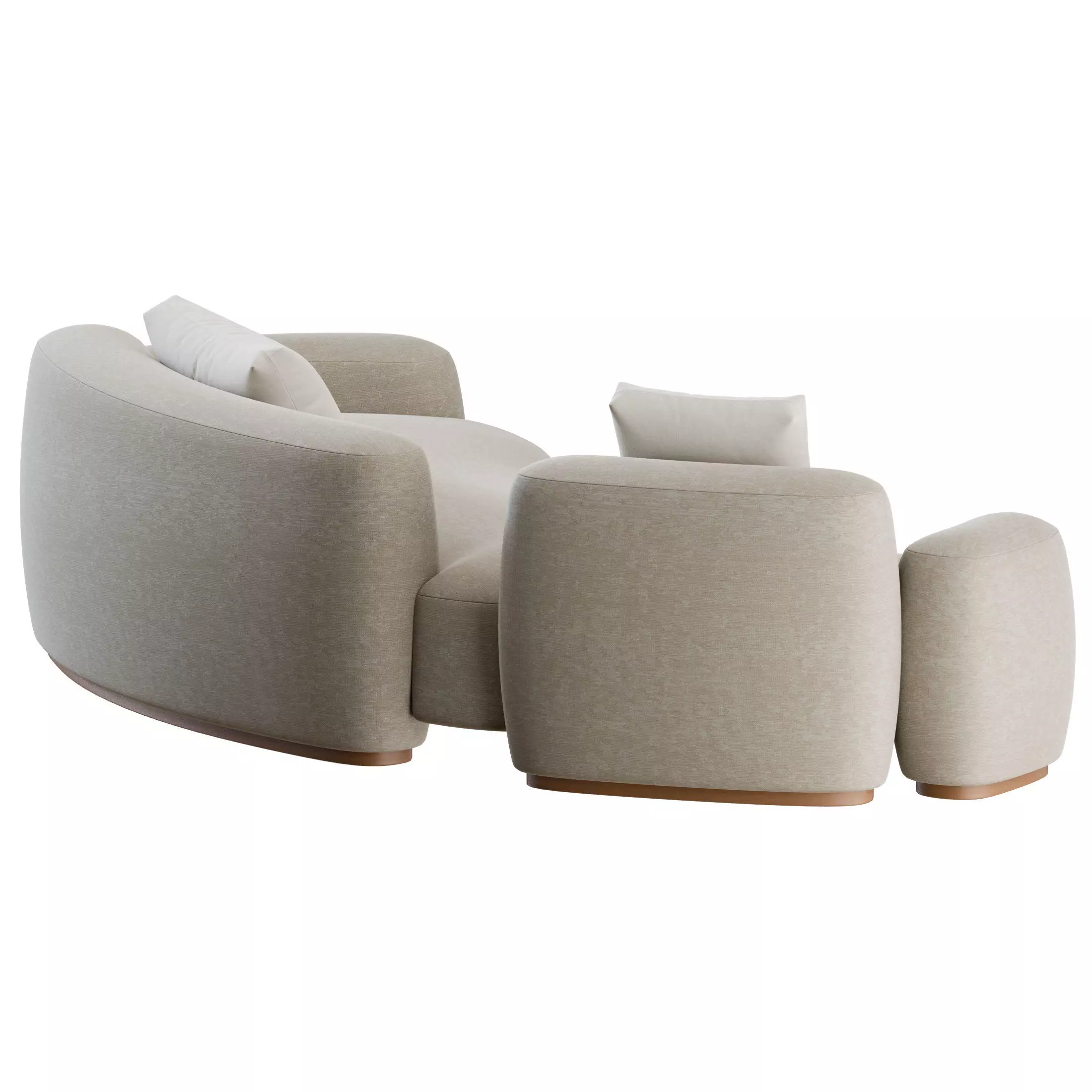 Baba Curved Sofa by Gisbert Poppler 3D model_11