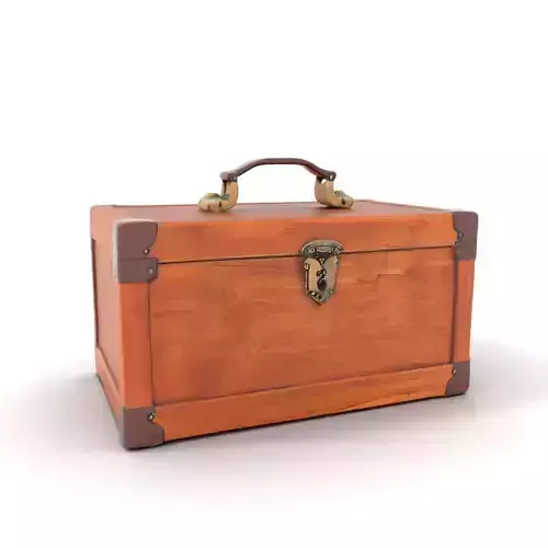 Vintage Wooden Suitcase model pack Low-poly 3D model