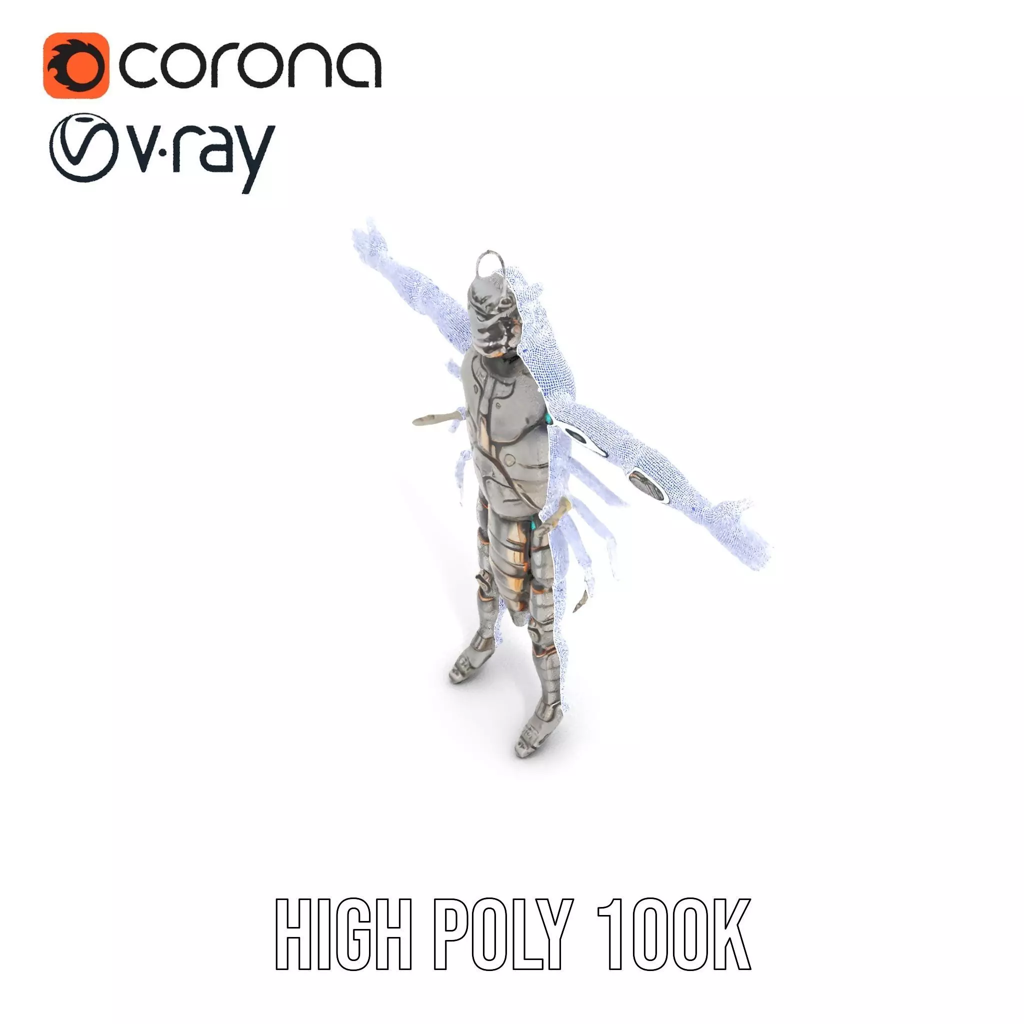 Steampunk Beetle Warrior model pack Low-poly 3D model_31