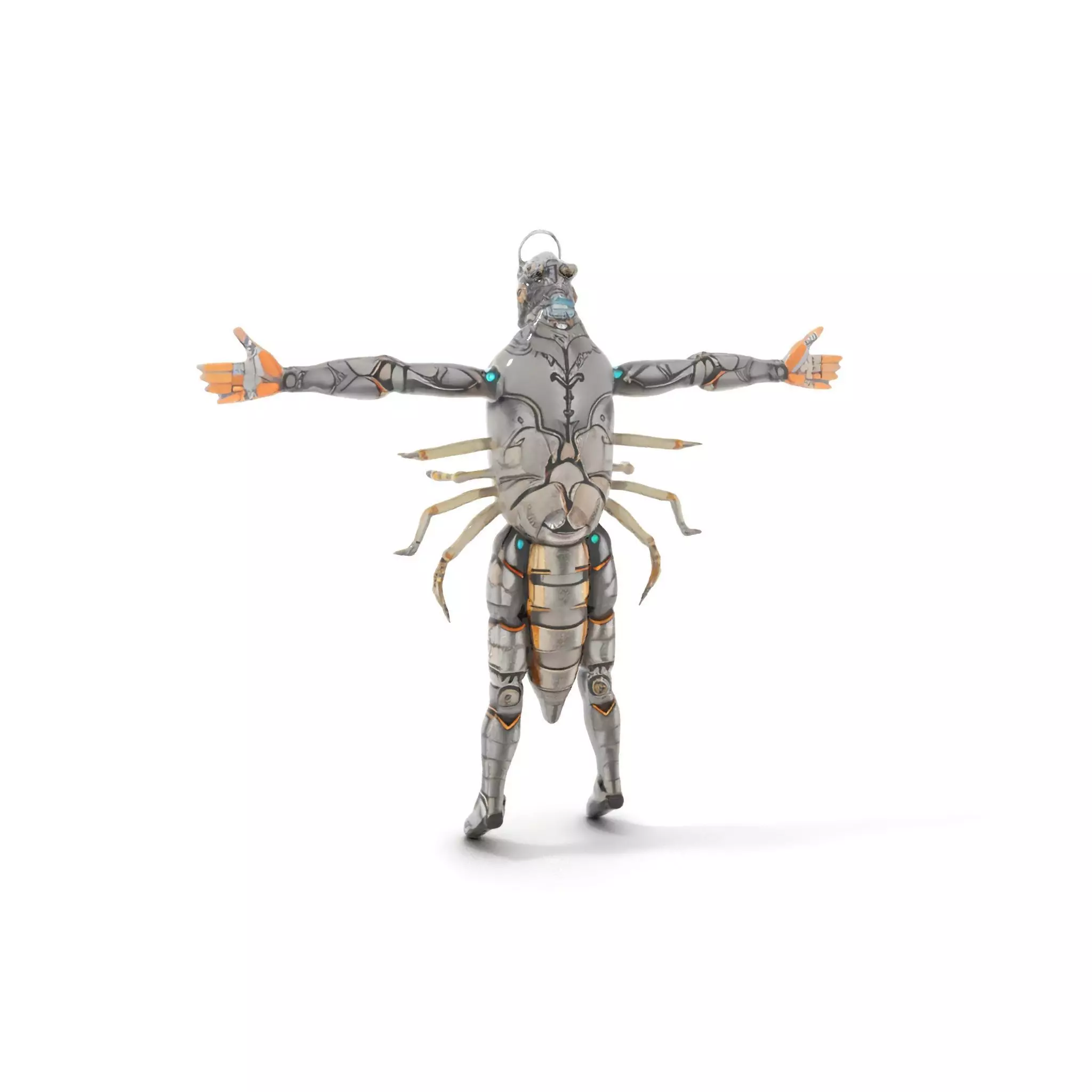 Steampunk Beetle Warrior model pack Low-poly 3D model_0