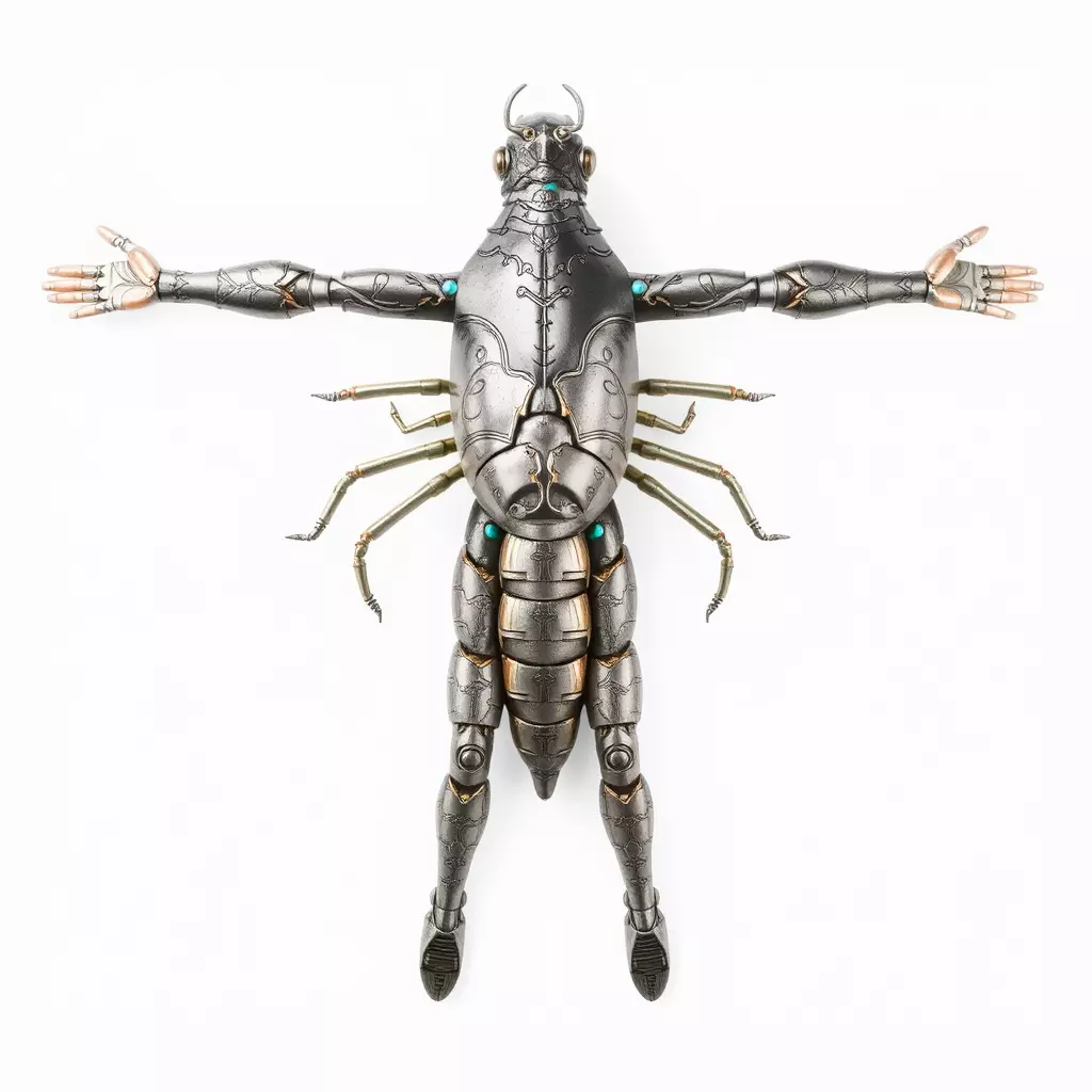 Steampunk Beetle Warrior model pack Low-poly 3D model_2