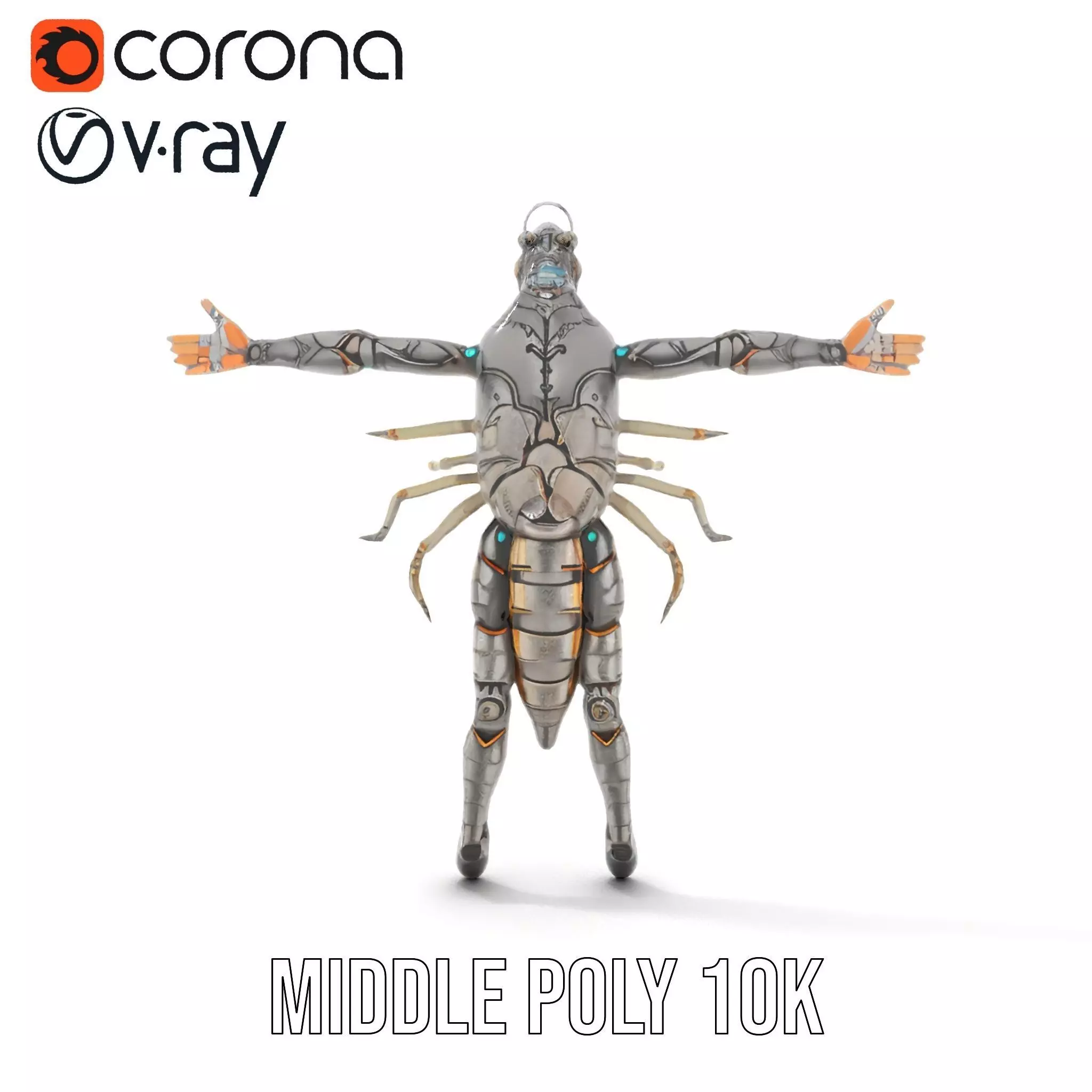 Steampunk Beetle Warrior model pack Low-poly 3D model_15