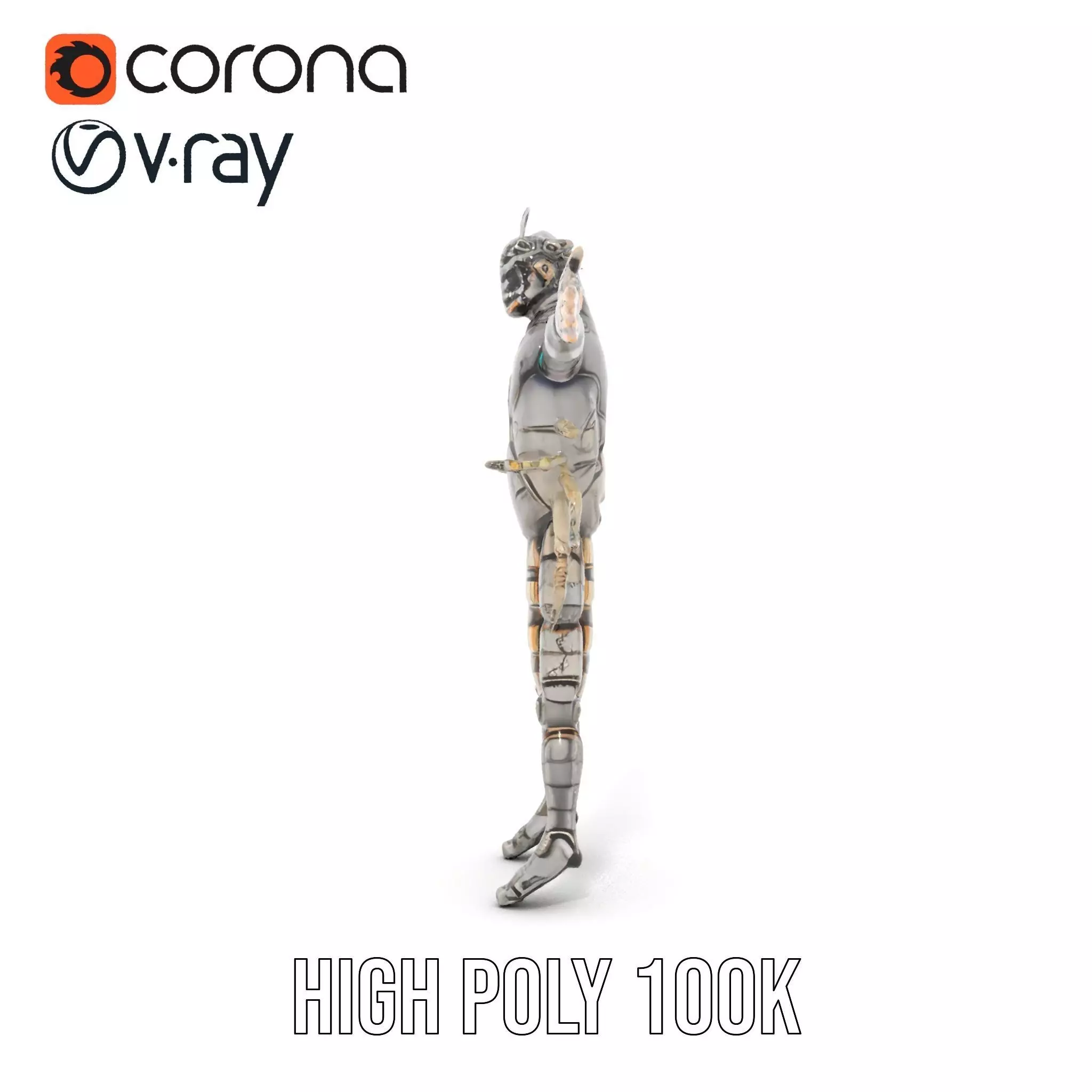 Steampunk Beetle Warrior model pack Low-poly 3D model_32