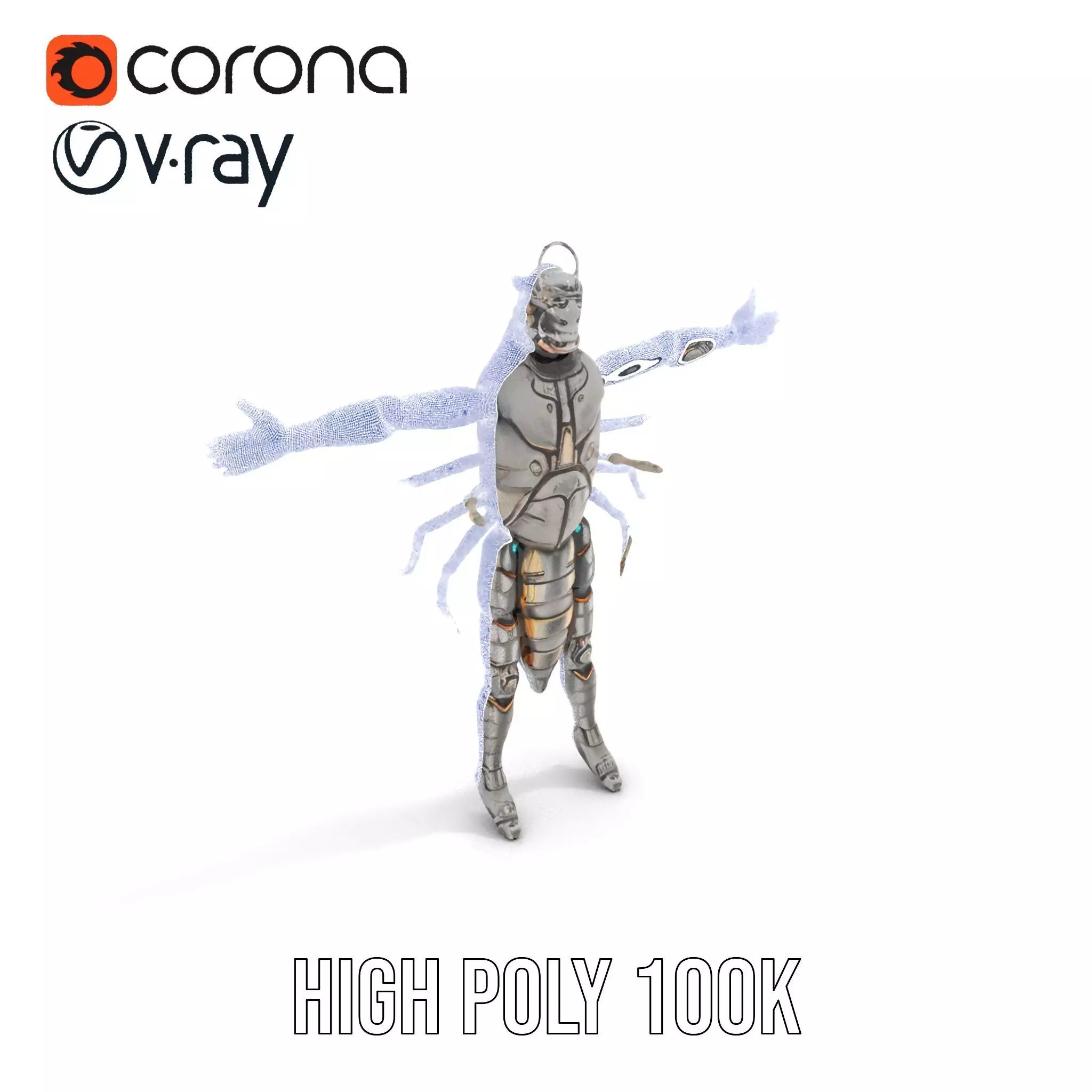 Steampunk Beetle Warrior model pack Low-poly 3D model_28