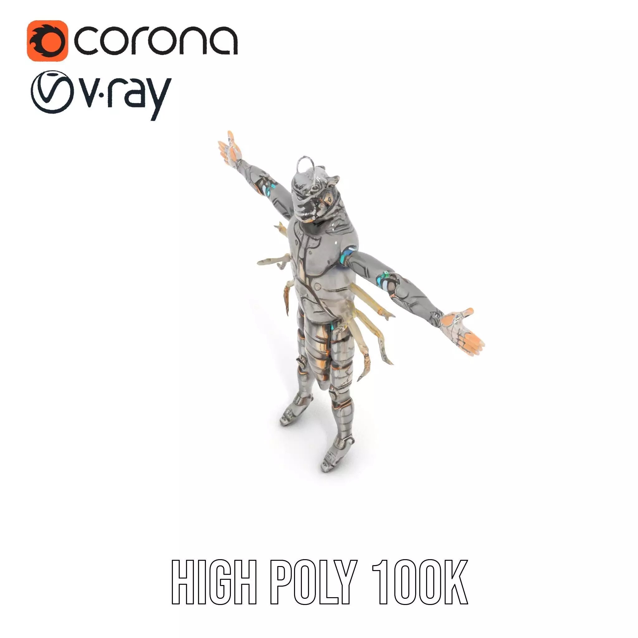 Steampunk Beetle Warrior model pack Low-poly 3D model_25