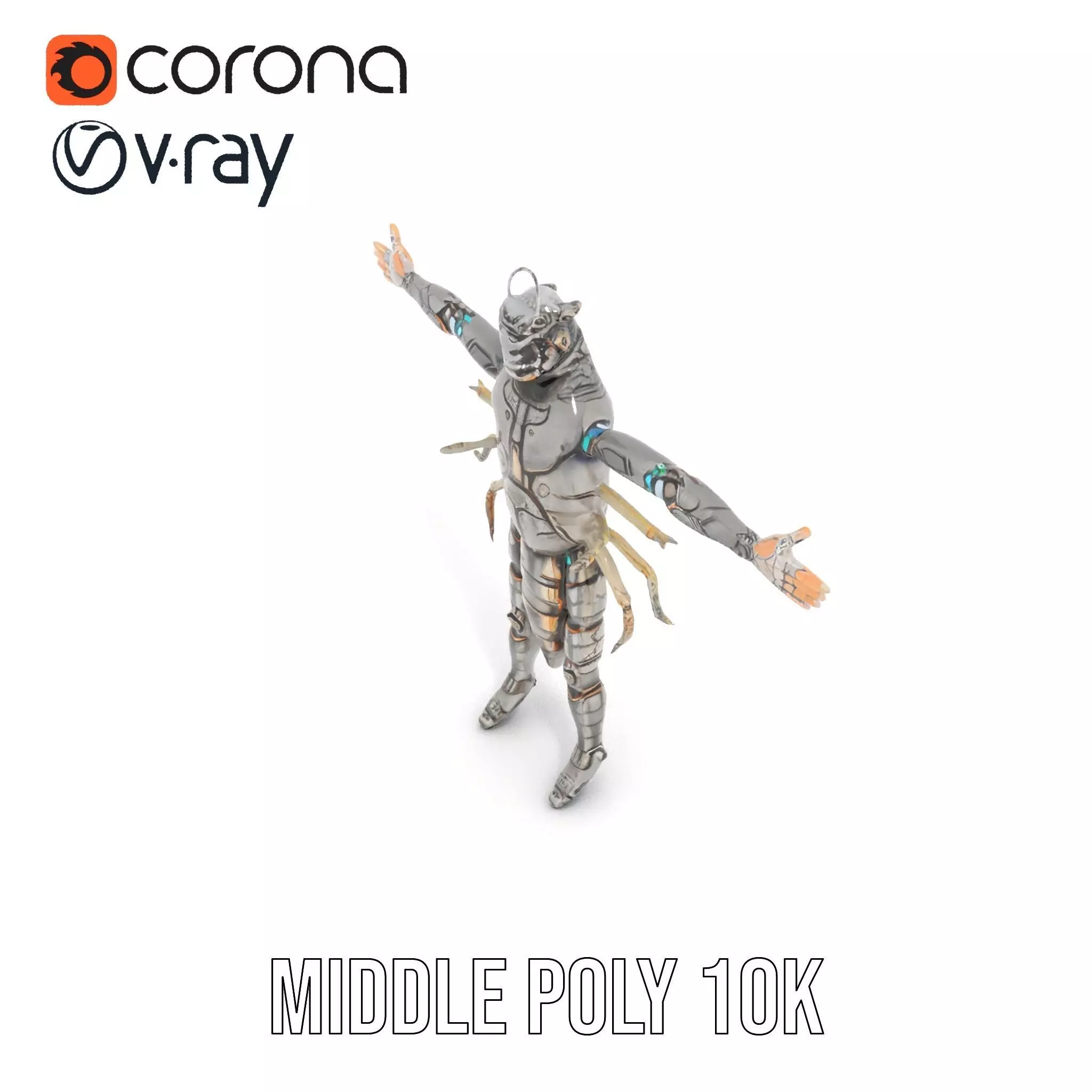 Steampunk Beetle Warrior model pack Low-poly 3D model_10