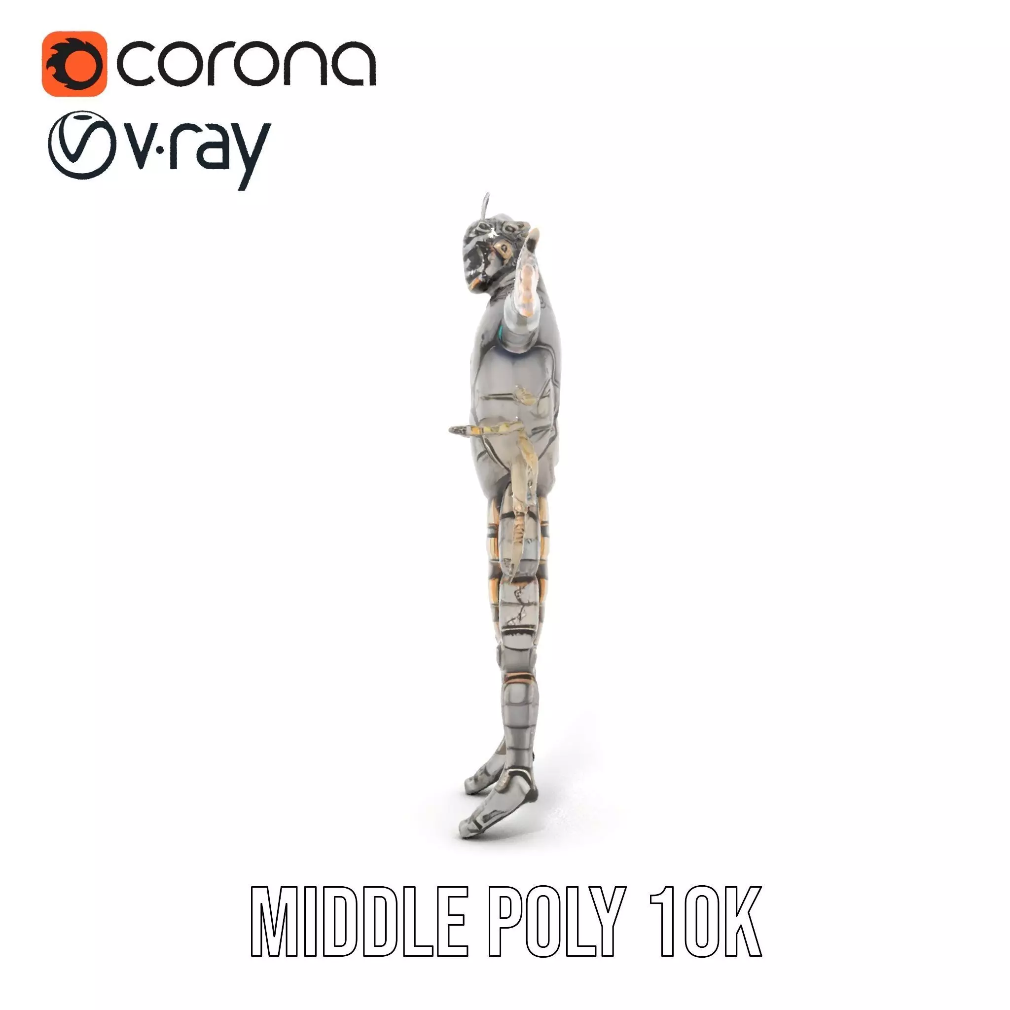 Steampunk Beetle Warrior model pack Low-poly 3D model_13