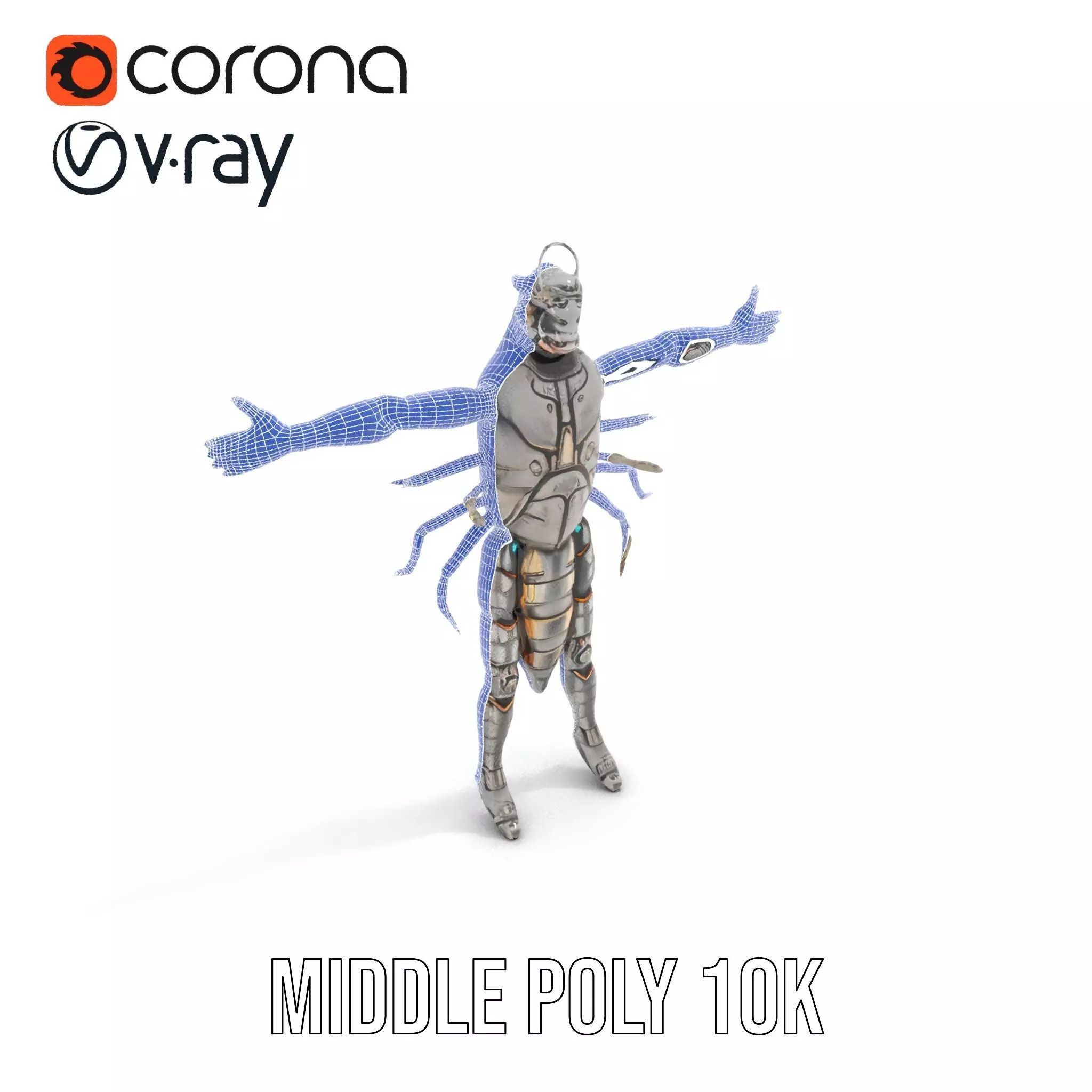 Steampunk Beetle Warrior model pack Low-poly 3D model_29