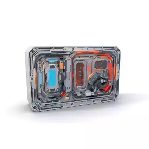 Futuristic Control Panel model pack Low-poly 3D model