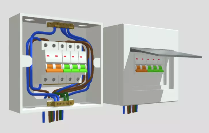 ConsumerUnit Low-poly 3D model_0